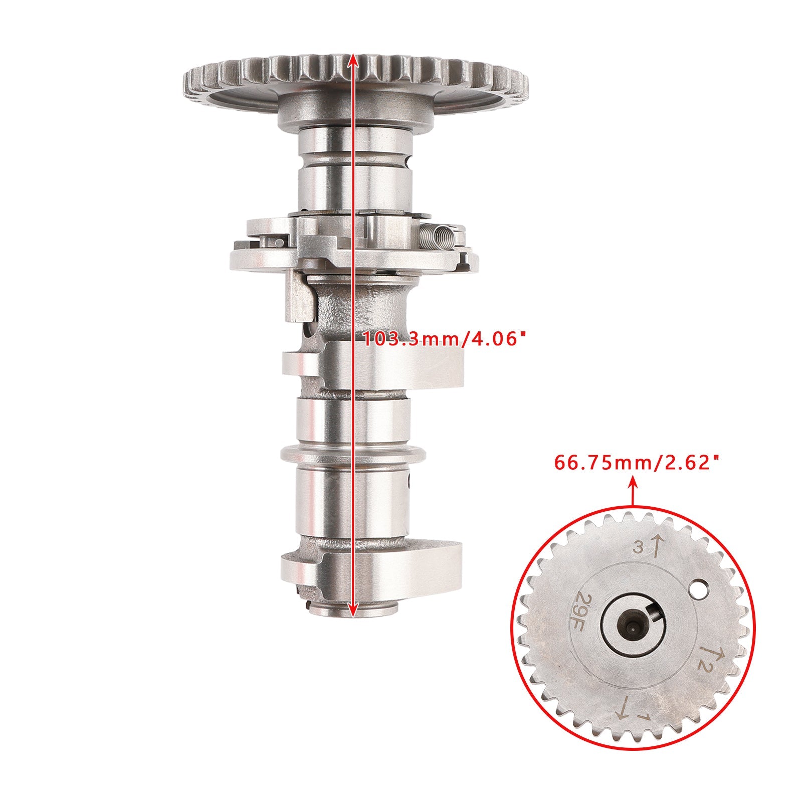 Arbre à cames d'échappement 12720-07G00 pour Suzuki LTZ400 LT-Z400 Quadsport Z400 (2003-2004)