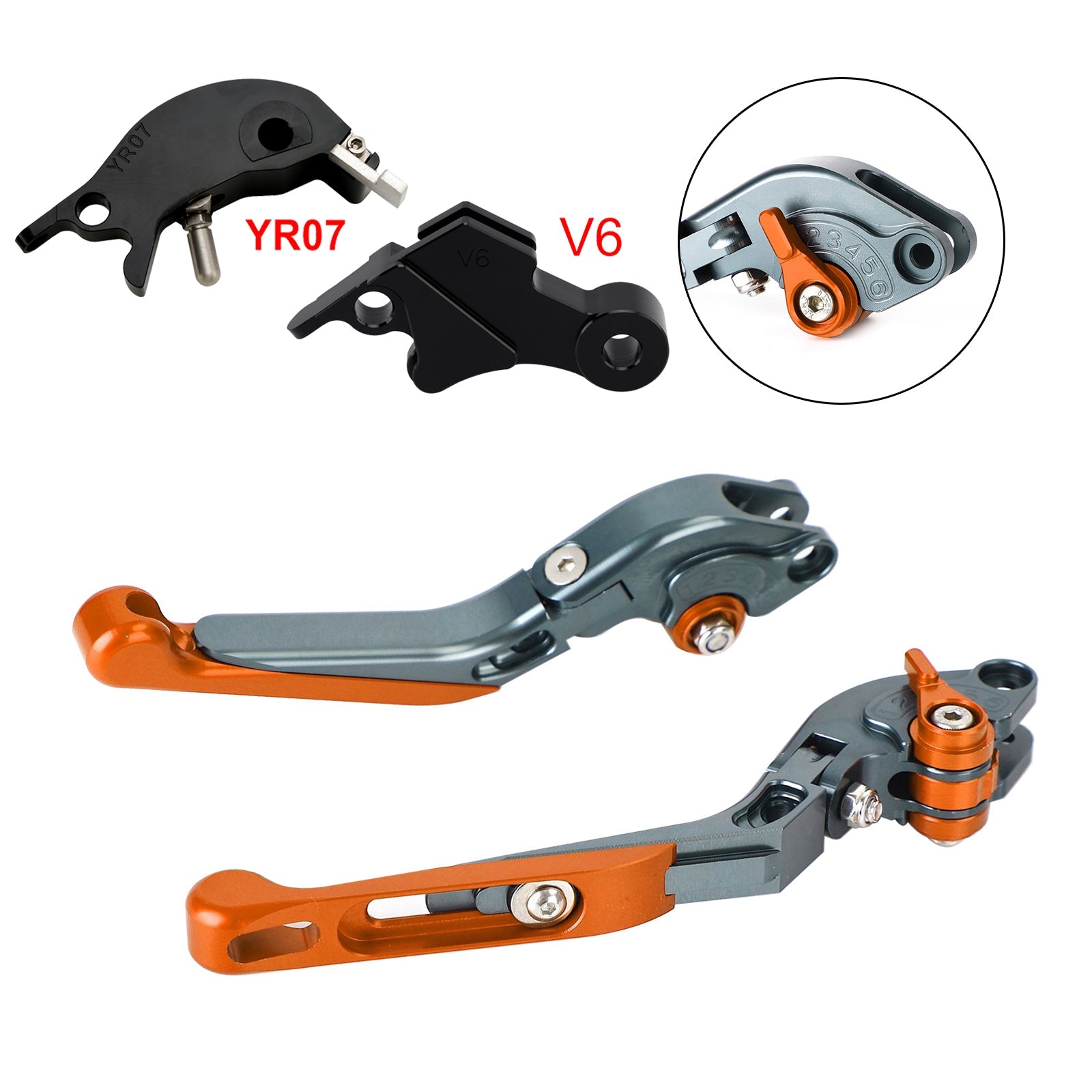 Levier de frein et d'embrayage réglable compatible avec YAMAHA XSR900 XSR900GP MT-09 2024-2025