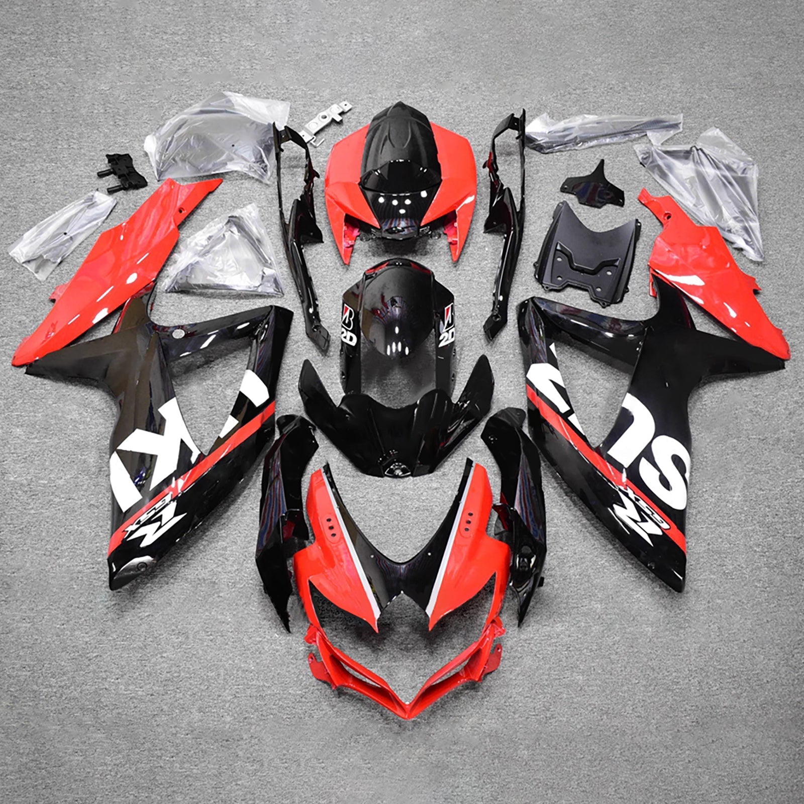 Kit de carénage injecté en plastique ABS pour Suzuki GSXR 600/750 2008-2010 K8
