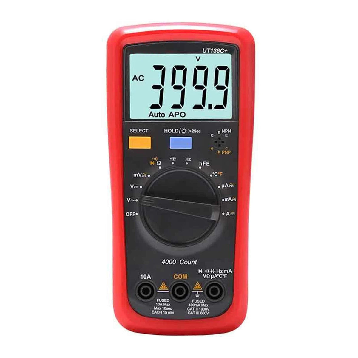 Multimètre numérique UT17B MAX avec fonctions CC/CA et mesure C/V/I/R