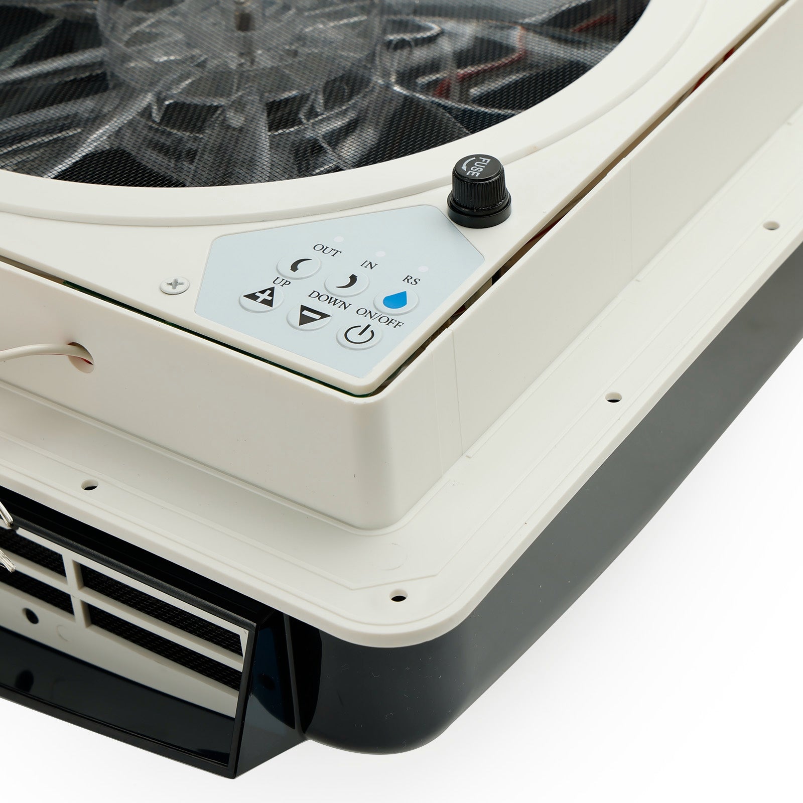 Ventilatore da tetto per roulotte da 14 pollici con lucernario e telecomando 12V, 10 velocità