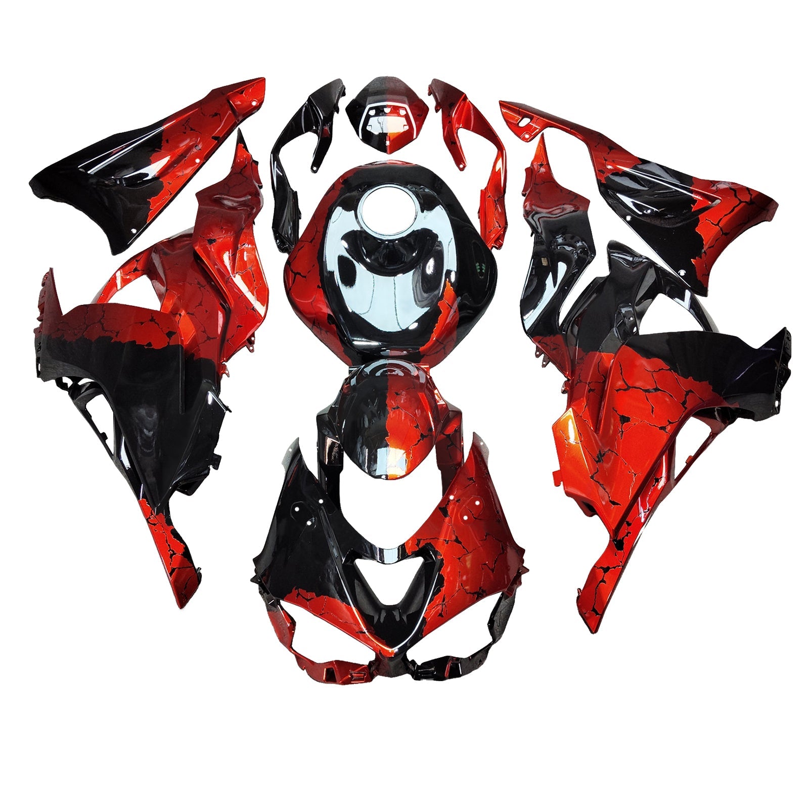 Kit di carenatura a iniezione, corpo di plastica ABS per Kawasaki ZX-6R 2024-2025