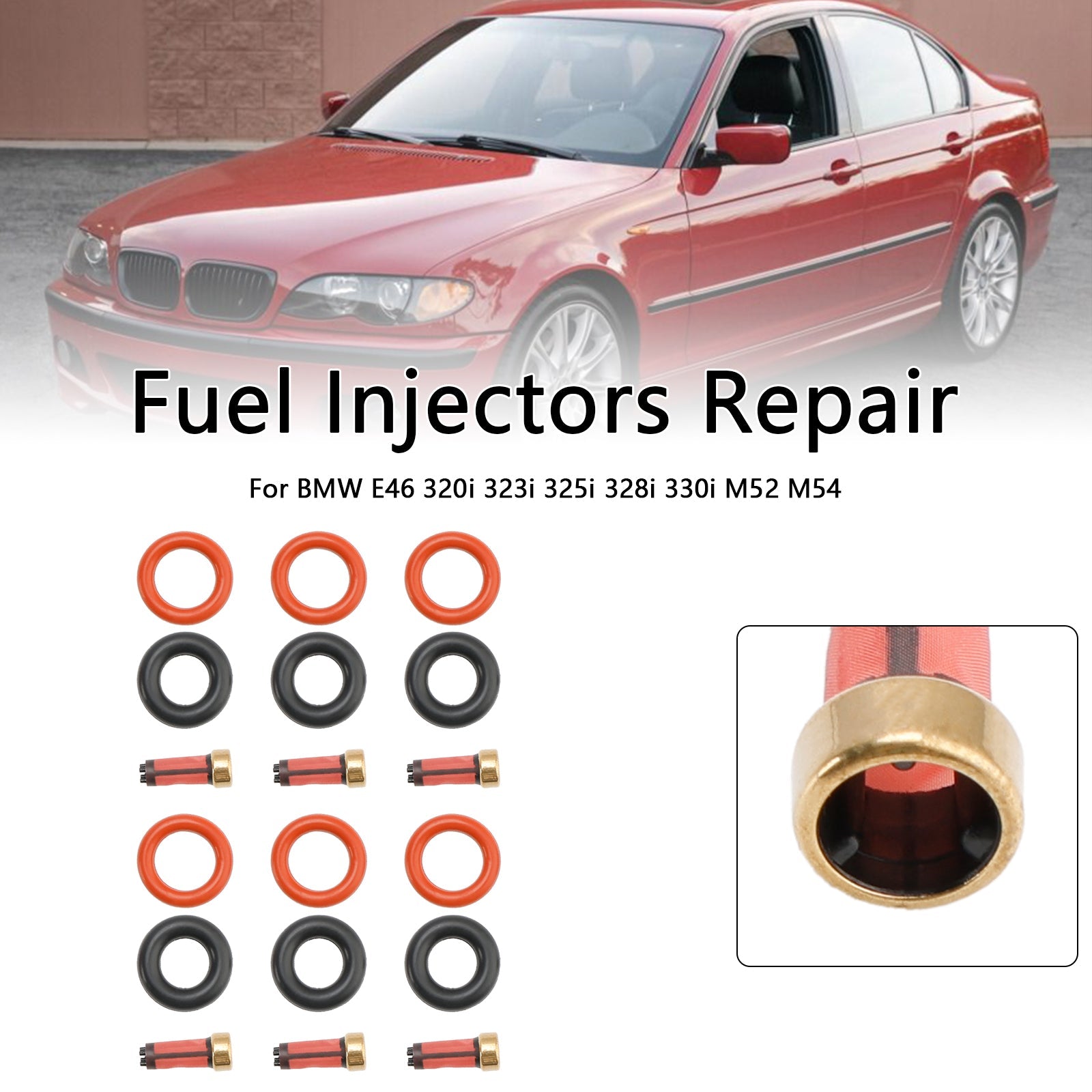 BMW Kits de reparación del inyector de combustible BMW E46 320i 323i 325i 328i 330i M52 M54 13537546244 13641437487