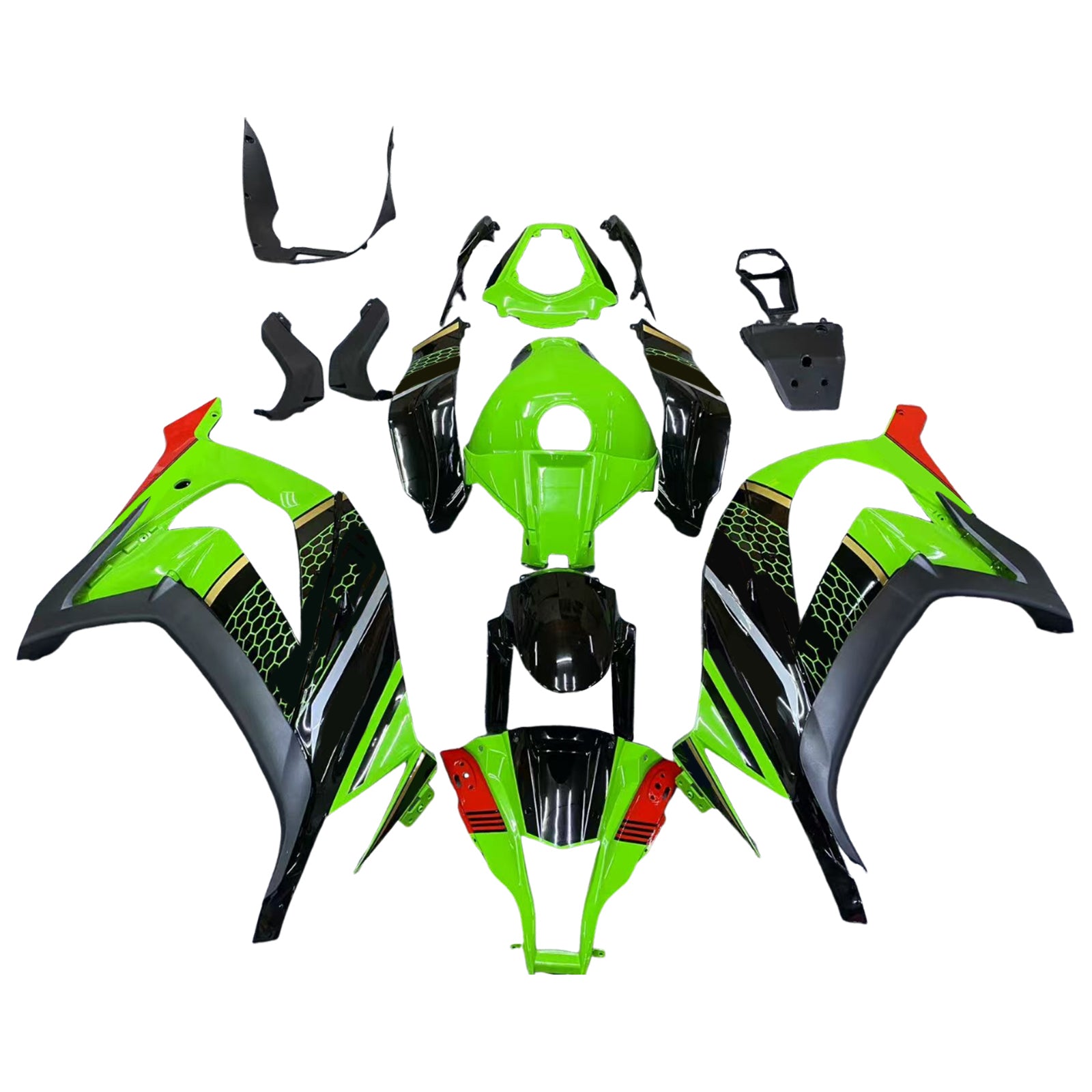 Kit de carénage injecté en plastique ABS pour Kawasaki ZX10R 2011-2015