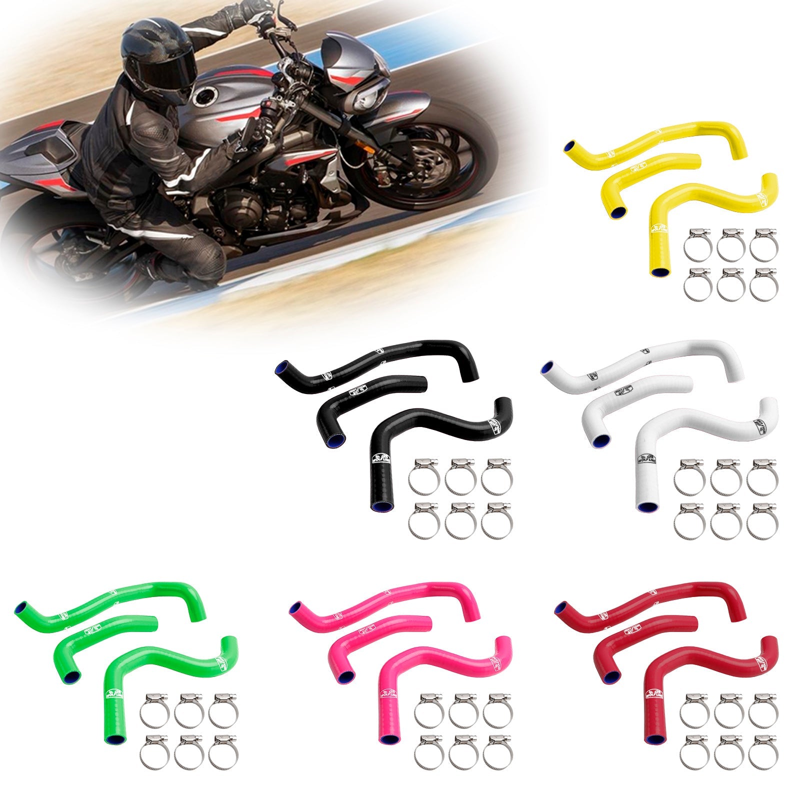 Kit de enfriamiento de silicona para Radiator Street Triple 765 R Rs 2020-2022