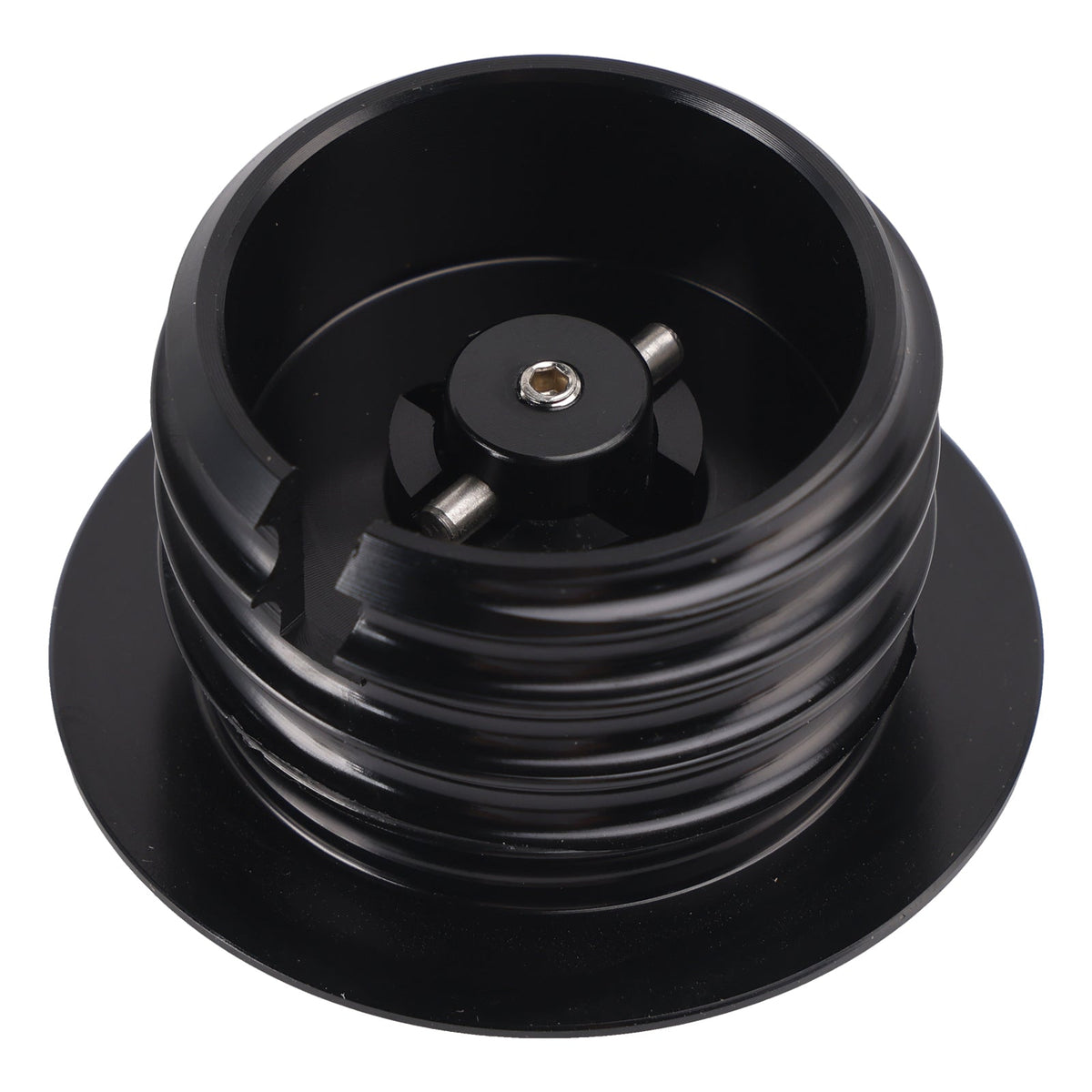 Ensemble de bouchons de réservoir d'essence à ouverture escamotable noirs pour Softail Low Rider Dyna Sport Super Glide