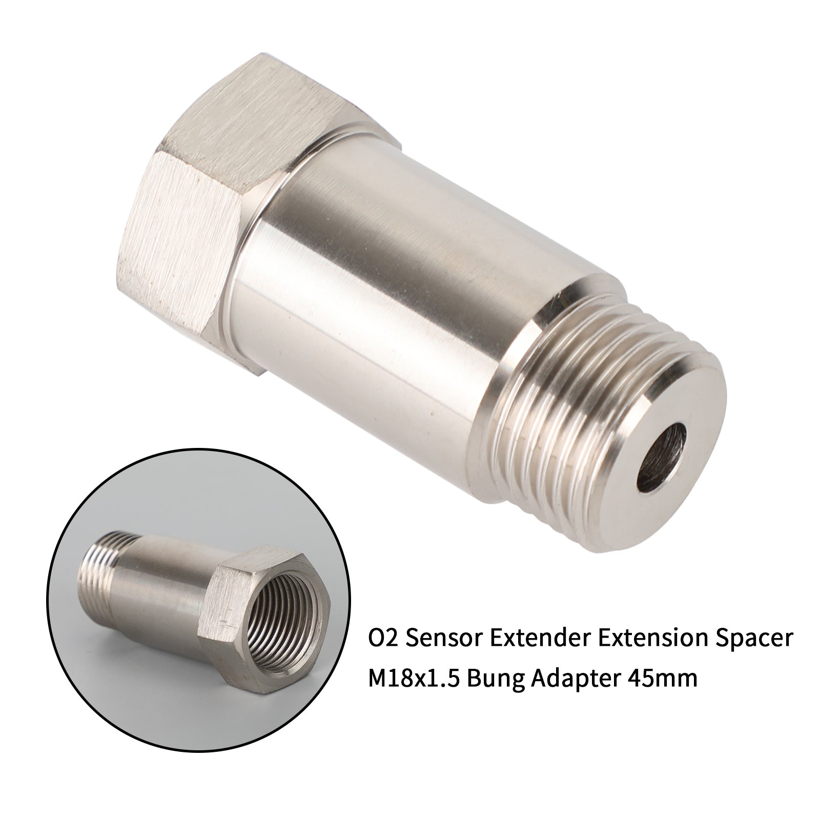 Sensor Test Pipe Extension Extender Adapter Spacer M18 X 1.5 Bung 45mm