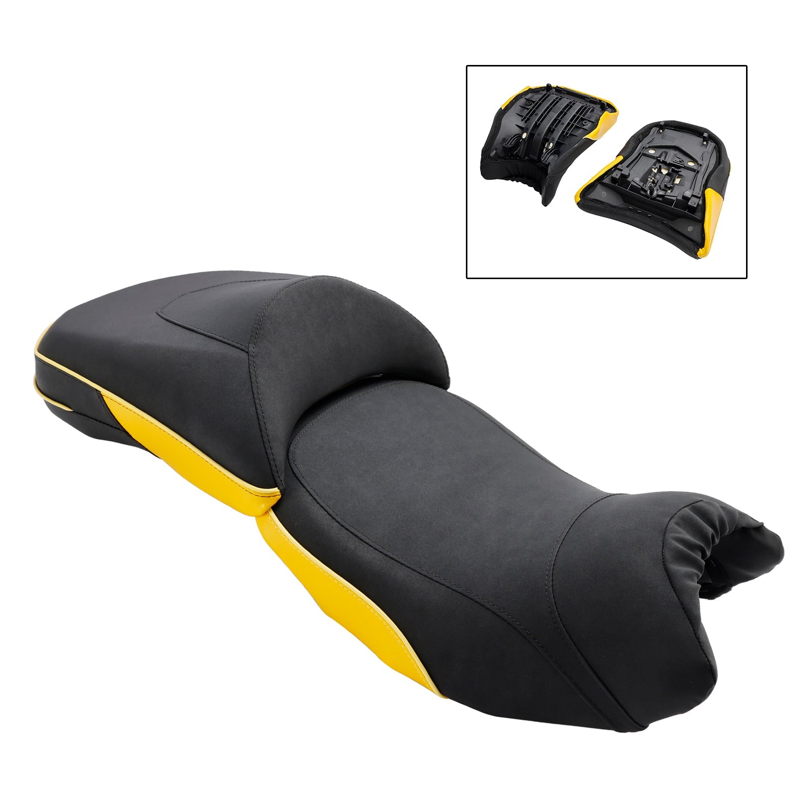 Selle pilote et passager avant et arrière jaune pour BMW R1200GS/GS ADV 2014-2018