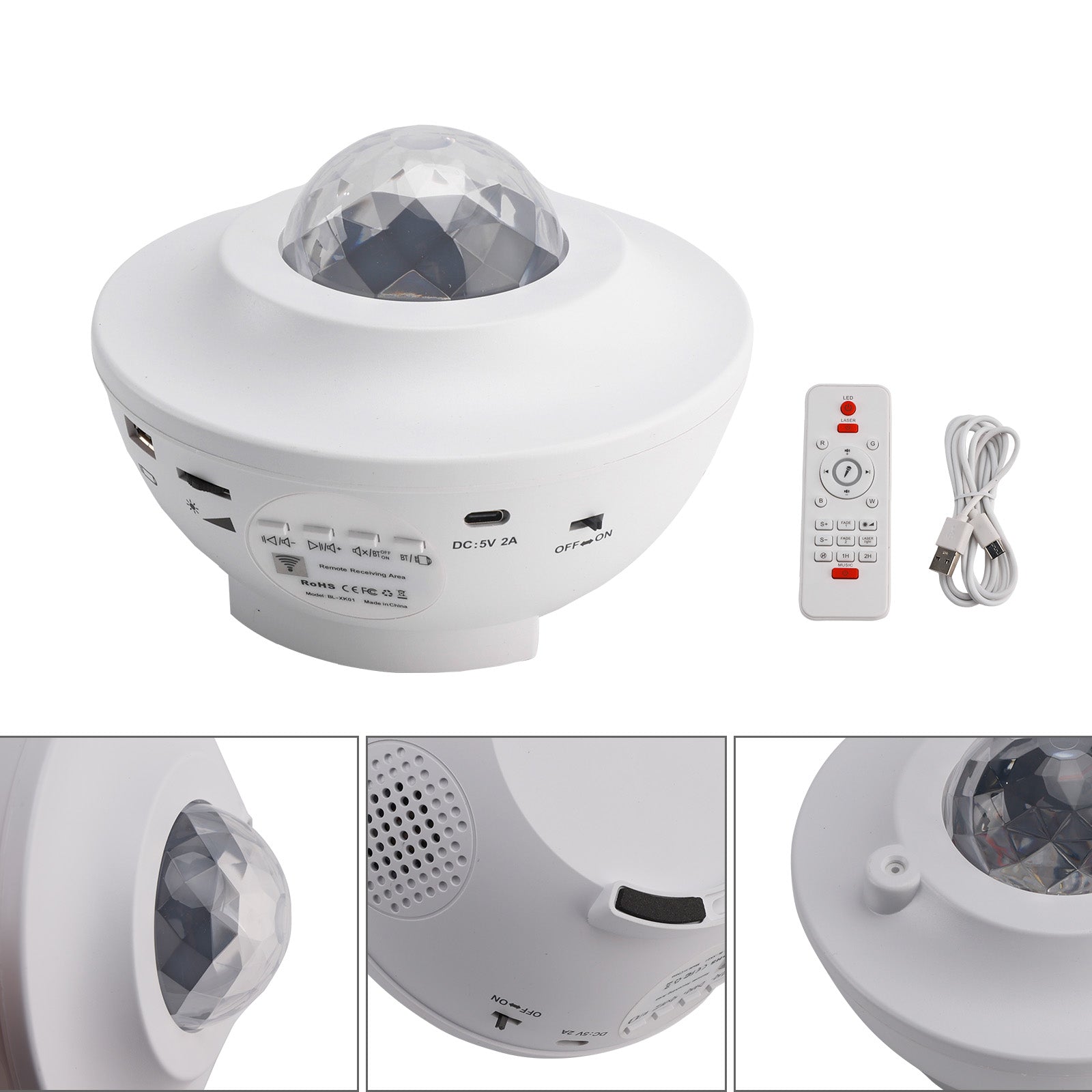 Projecteur Galaxy Ciel Étoilé Lampe Nuit Océan Fête Bluetooth & Télécommande