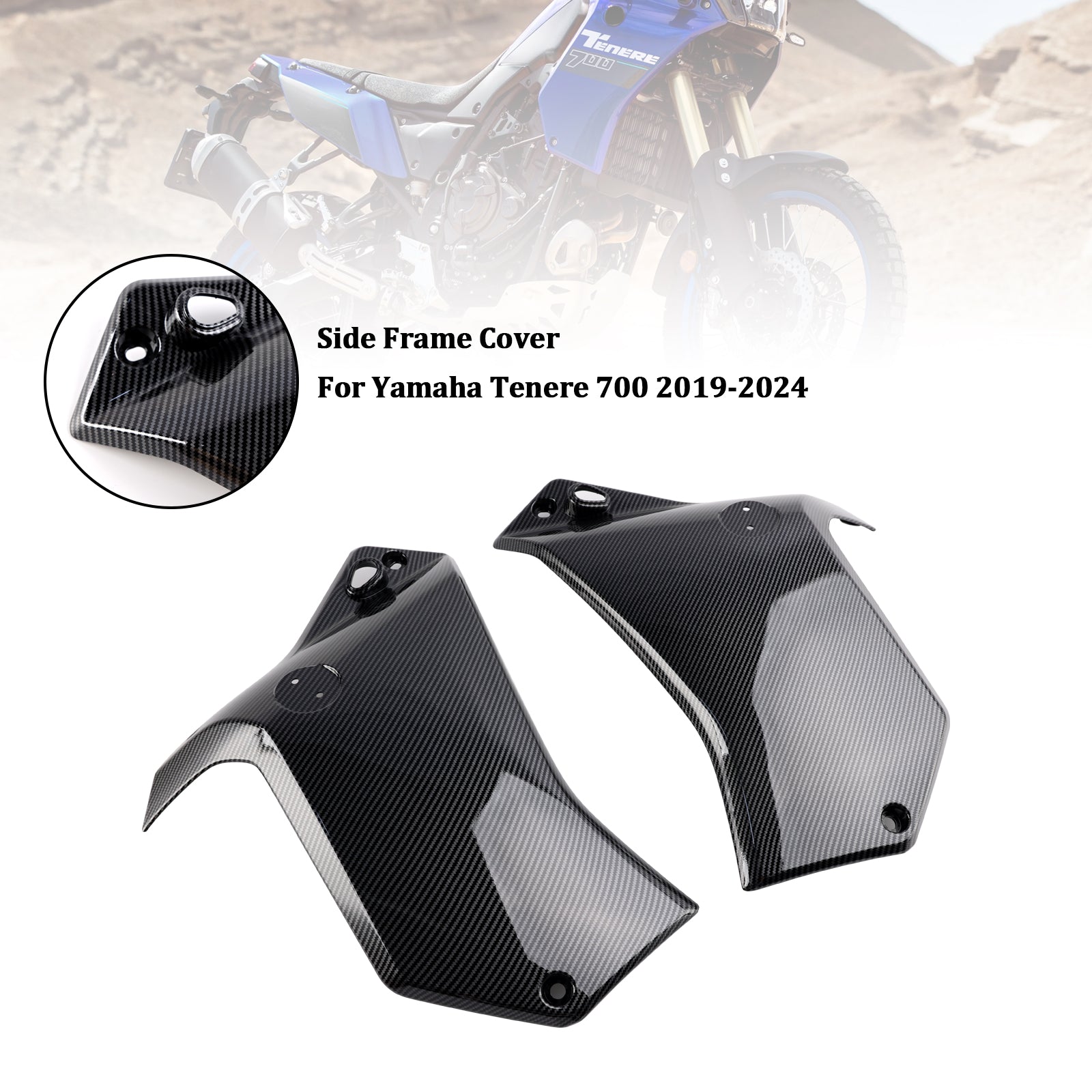 Marco lateral de protección Panel de protección Cubierta para Yamaha Tenere 700 2019-2024