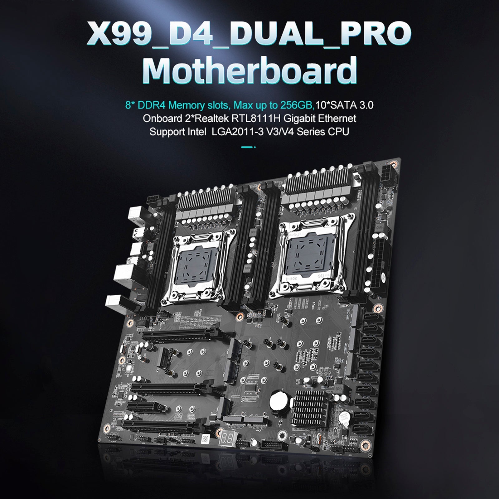 Carte mère X99 double canal pour ordinateur de bureau PRO LGA2011-3 V3/V4