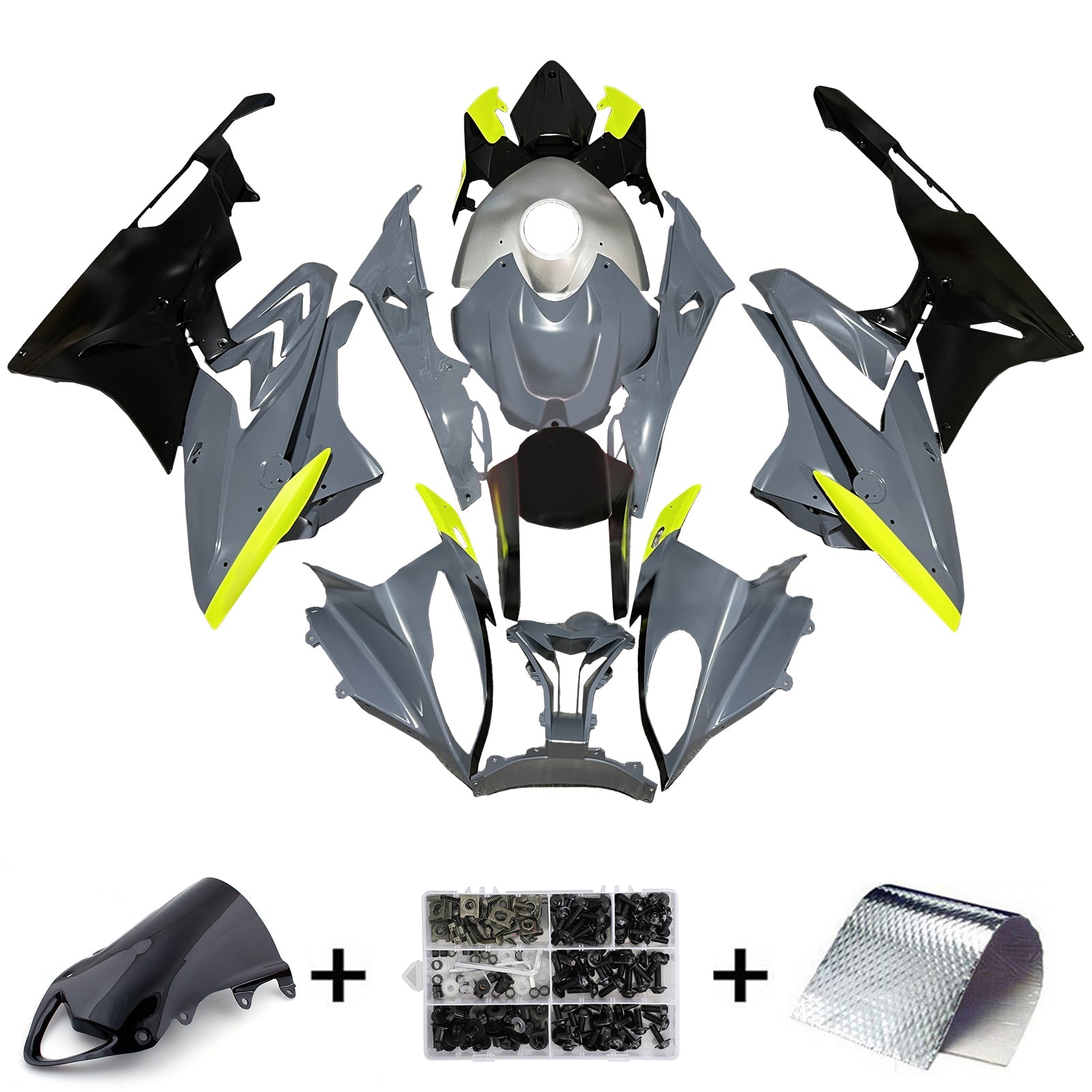 Kit de carénage d'injection pour BMW S1000RR 2009-2014 Carrosserie Plastique ABS