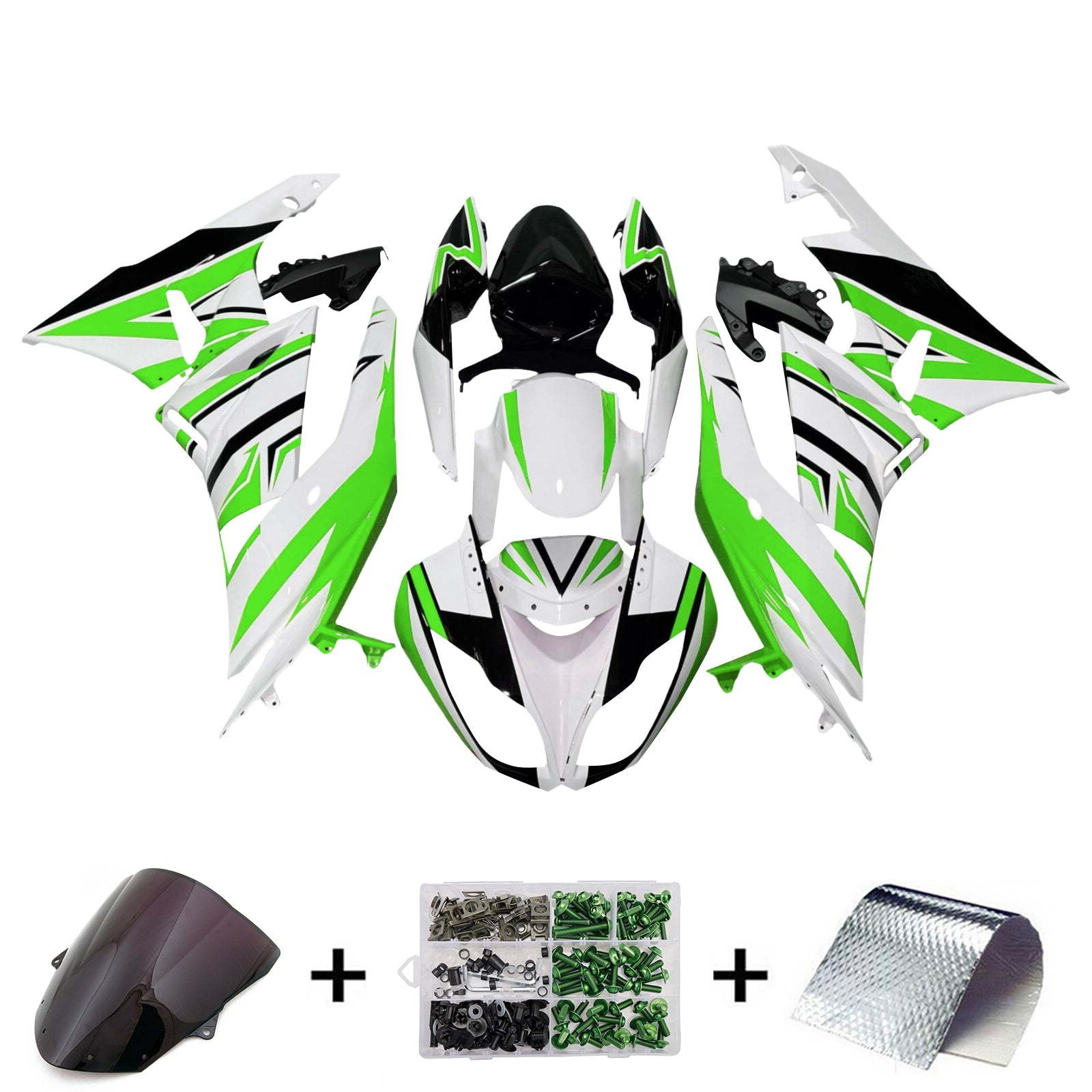 Kit carena iniezione Carrozzeria in plastica ABS per Kawasaki ZX6R 636 2009-2012