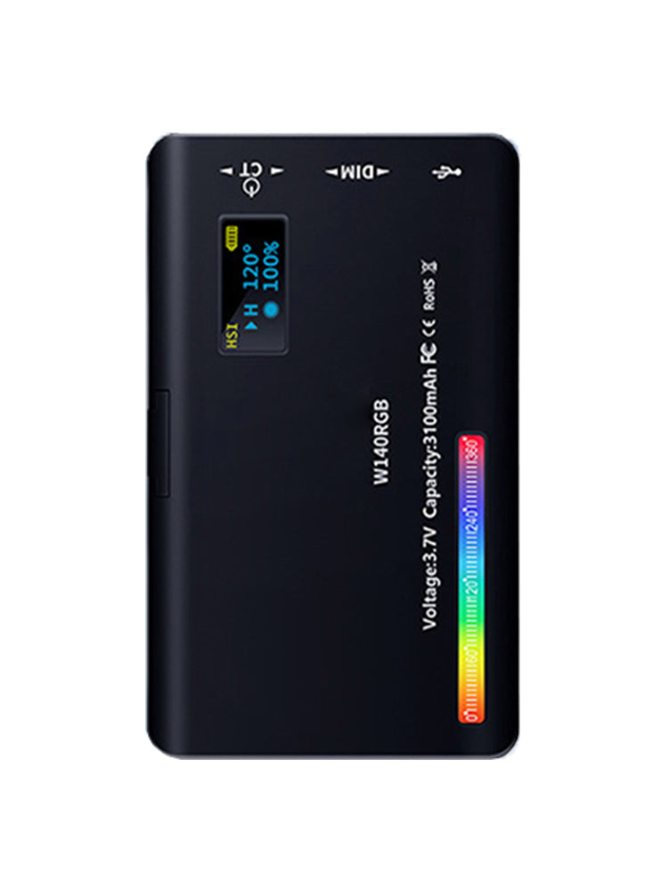 Luz de relleno LED RGB W140 para cámara de vídeo, teléfono móvil, belleza en vivo, al aire libre