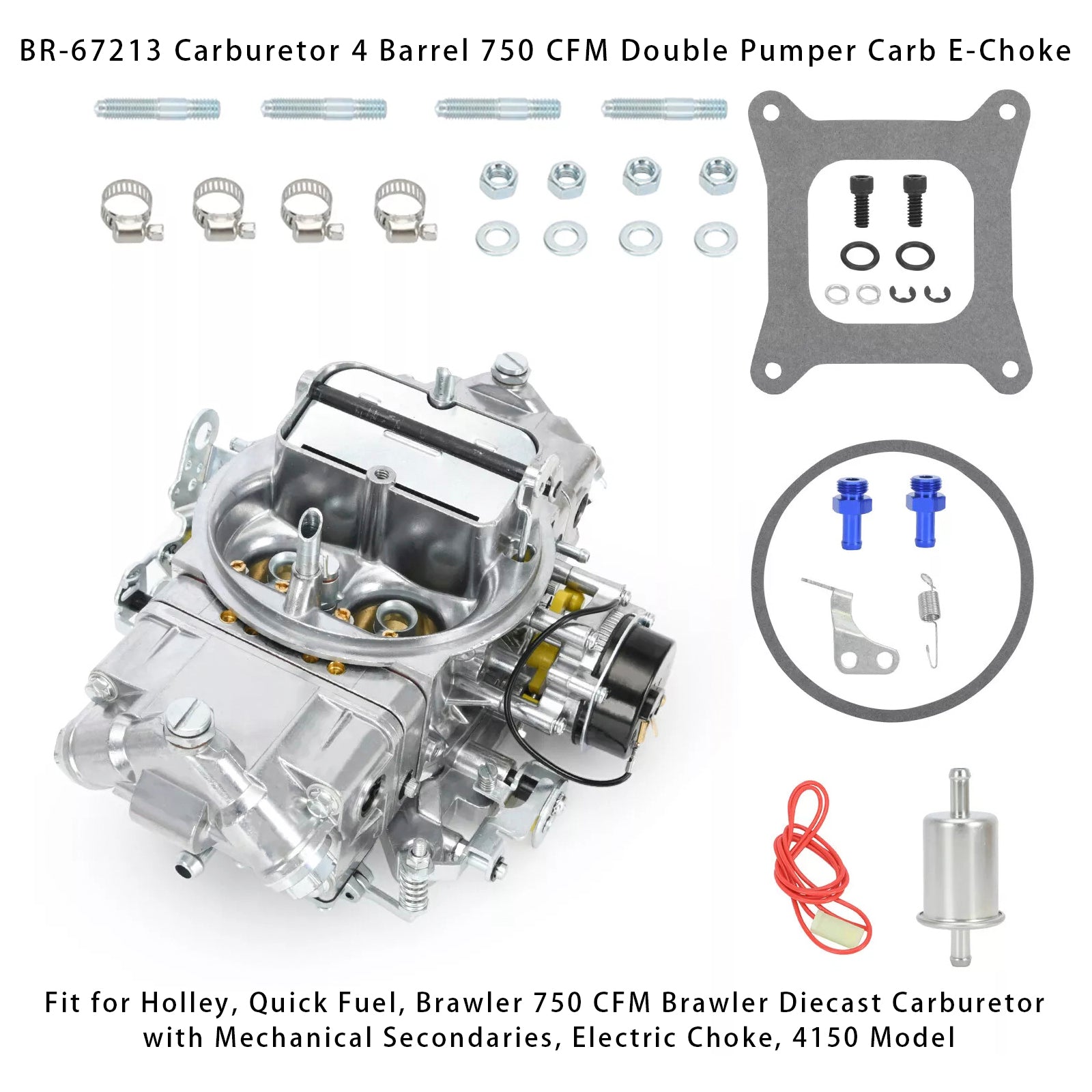 Carburatore BR-67213 4 Corps 750 cfm a doppio pumper carb e-choke