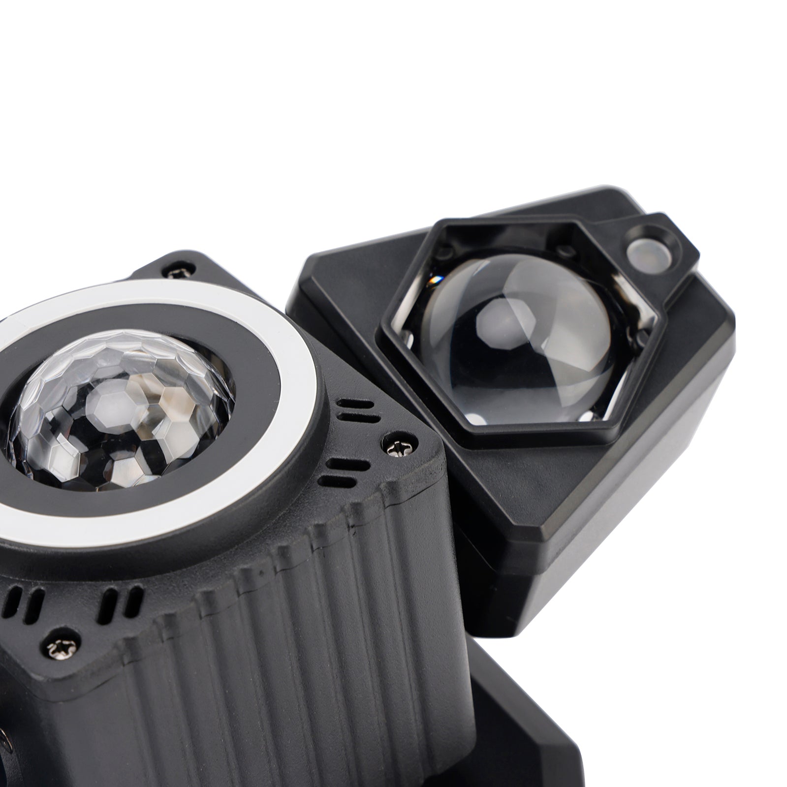 Proyector con cabezal móvil, haz láser giratorio, iluminación de escenario con Control remoto DMX