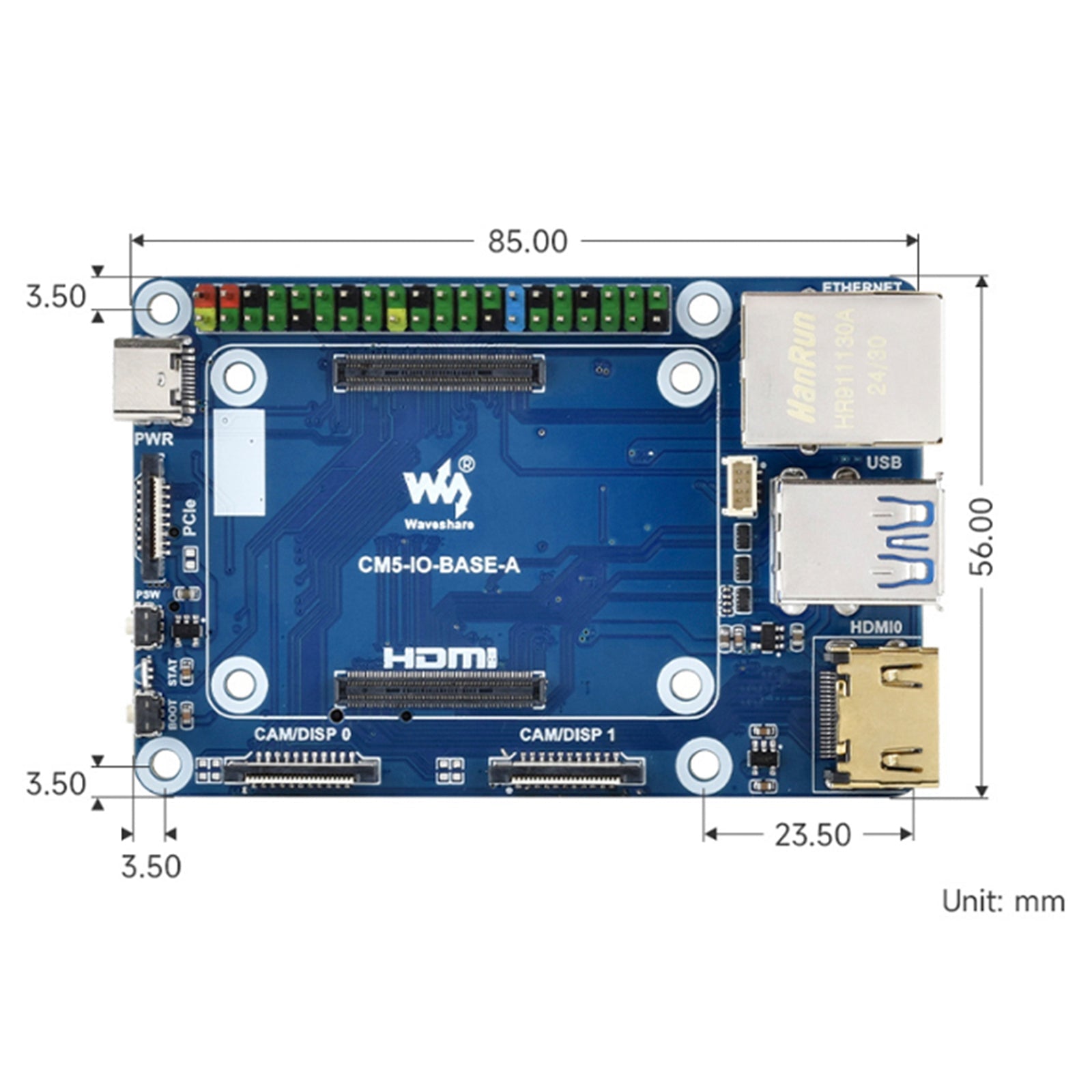 Carte d'extension Raspberry Pi Compute Module 5 ; carte principale du module de calcul CM5