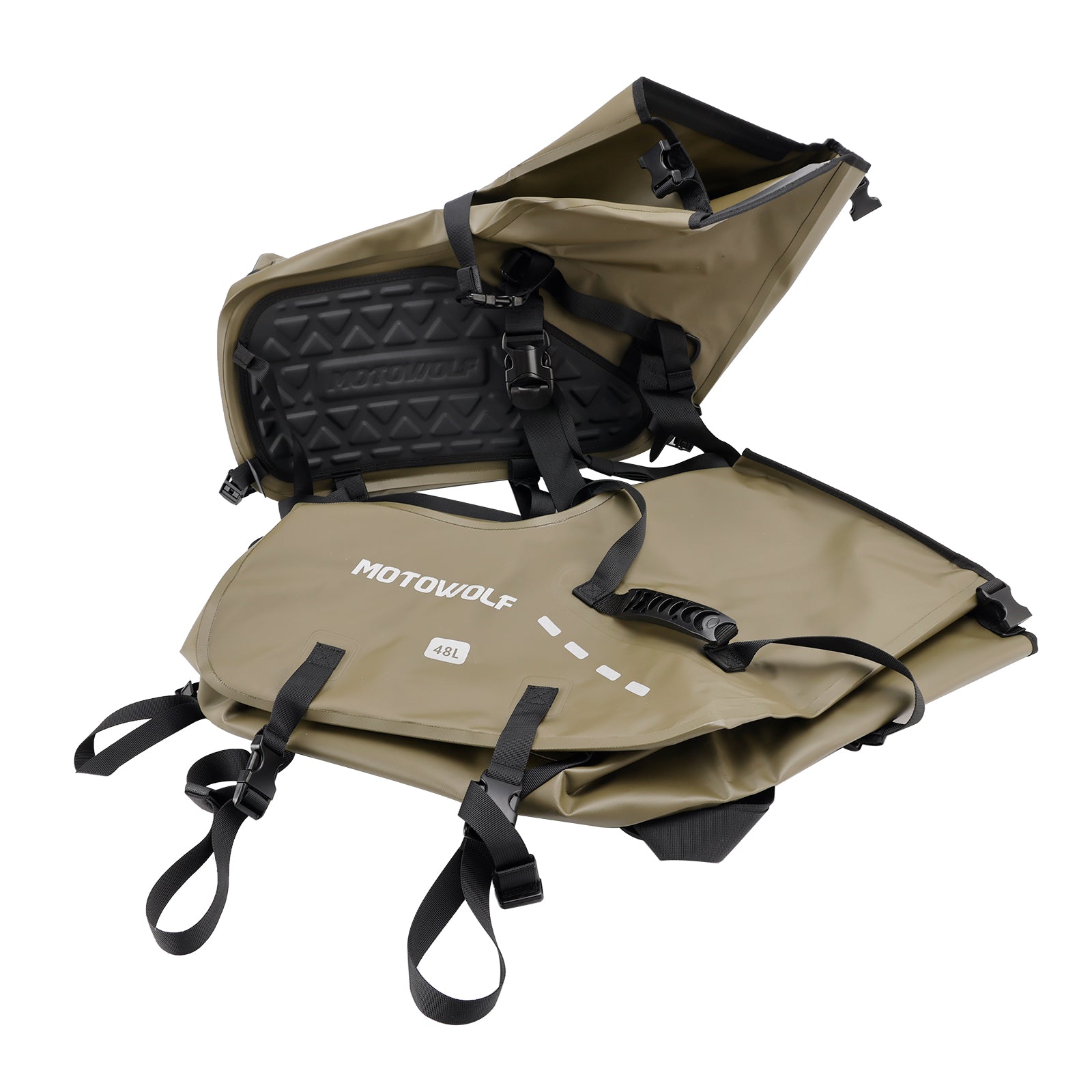 Bijpassende stoel met bijpassend gekleurd zadel, 86 L, groen, voor scooter en motorfiets