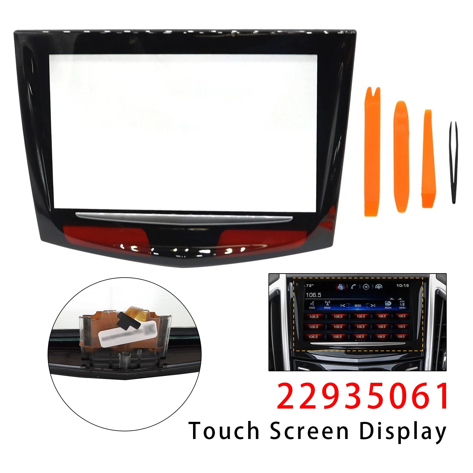 Touch screen + strumenti per autoradio Cadillac CTS V ATS SRX XTS CUE 2013-2017
