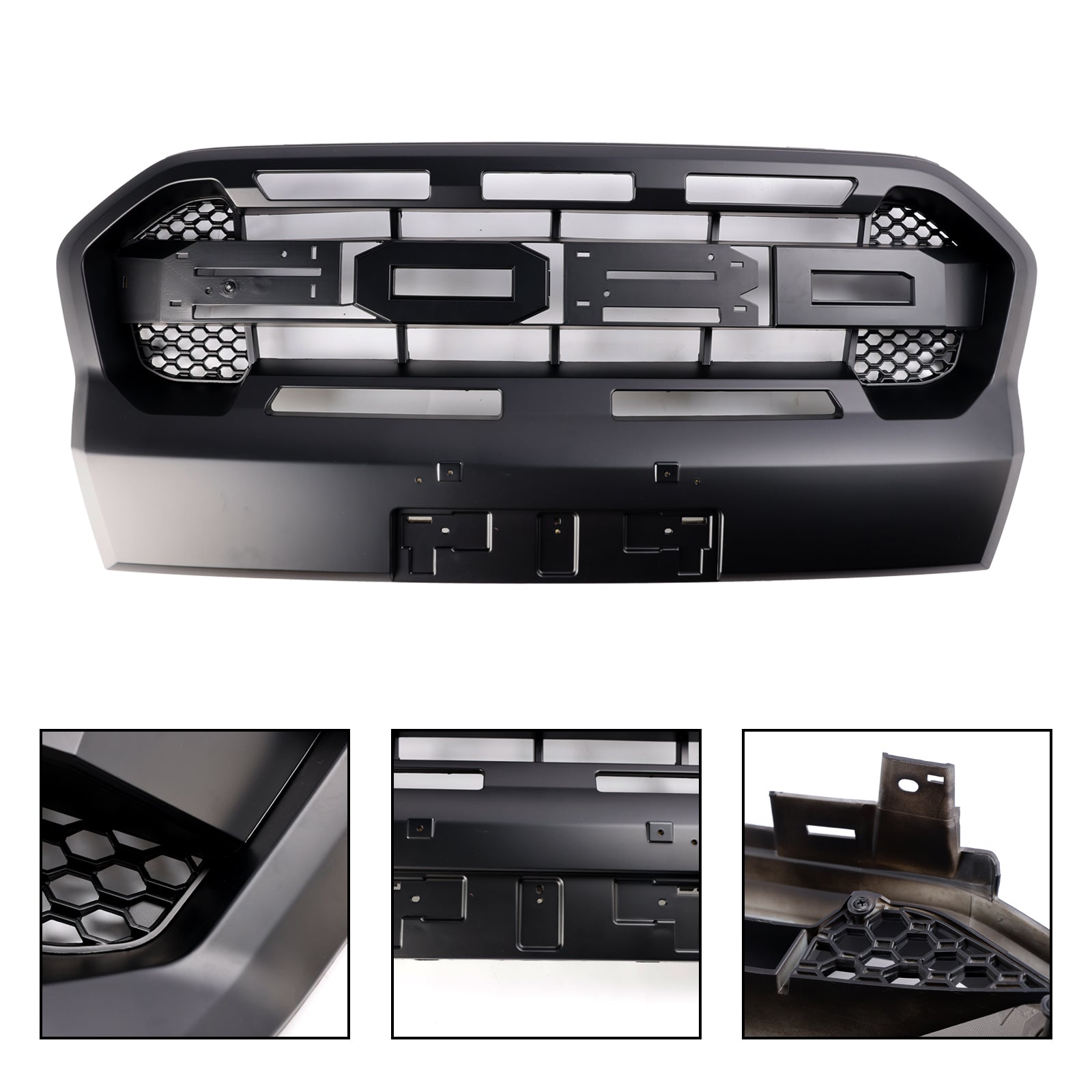 Matt Black Ranger Raptor Raptor Front Bumper Style Grille voor Ford Ranger 2019-2023 T8
