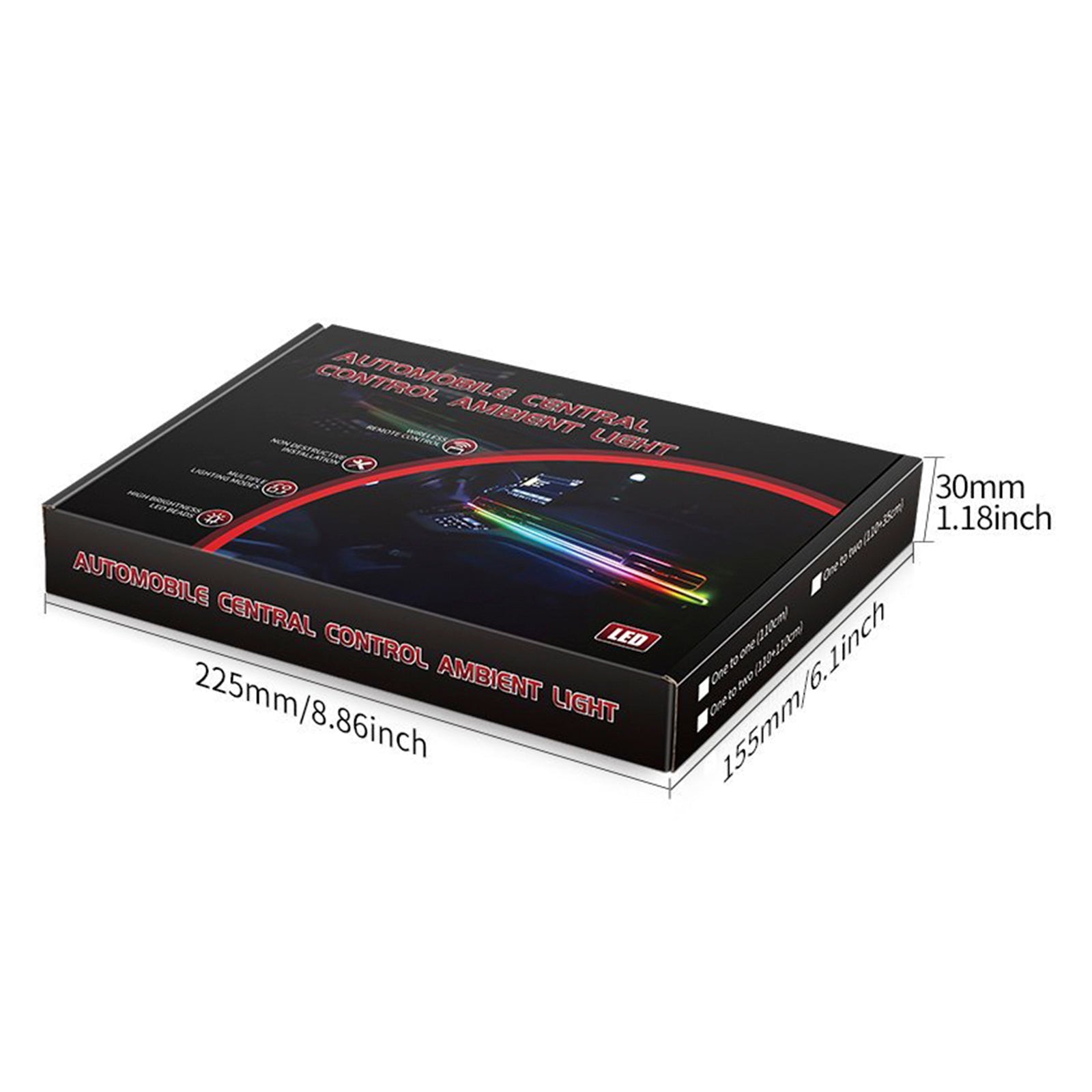 LED de luz decorativa de color en el control central, 110 cm