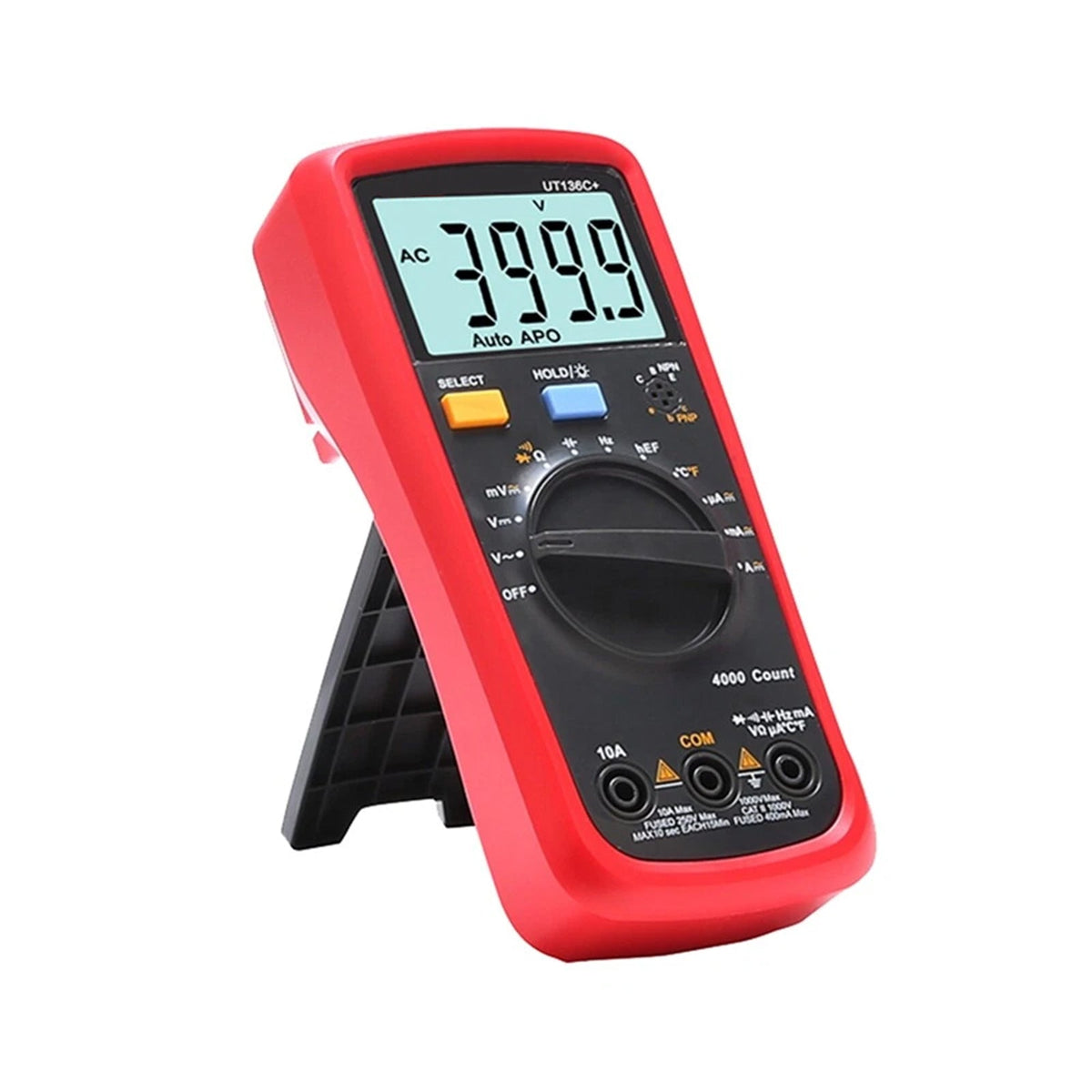 UT136C+ digitale multimeter: AC/DC-multimetertester, voltmeter, ampèremeter, ohmmeter