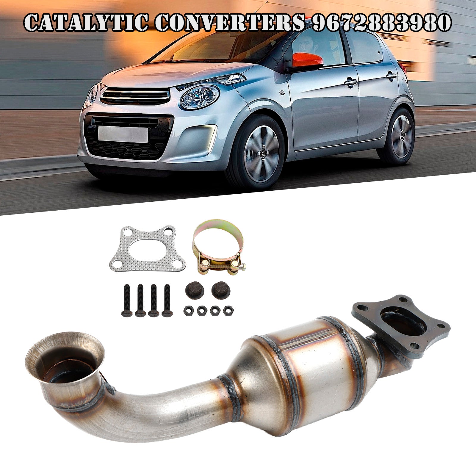 Peugeot 108, 208, 301, 308 II, 2008 60 KW/82 KM Katalizator 9822117480