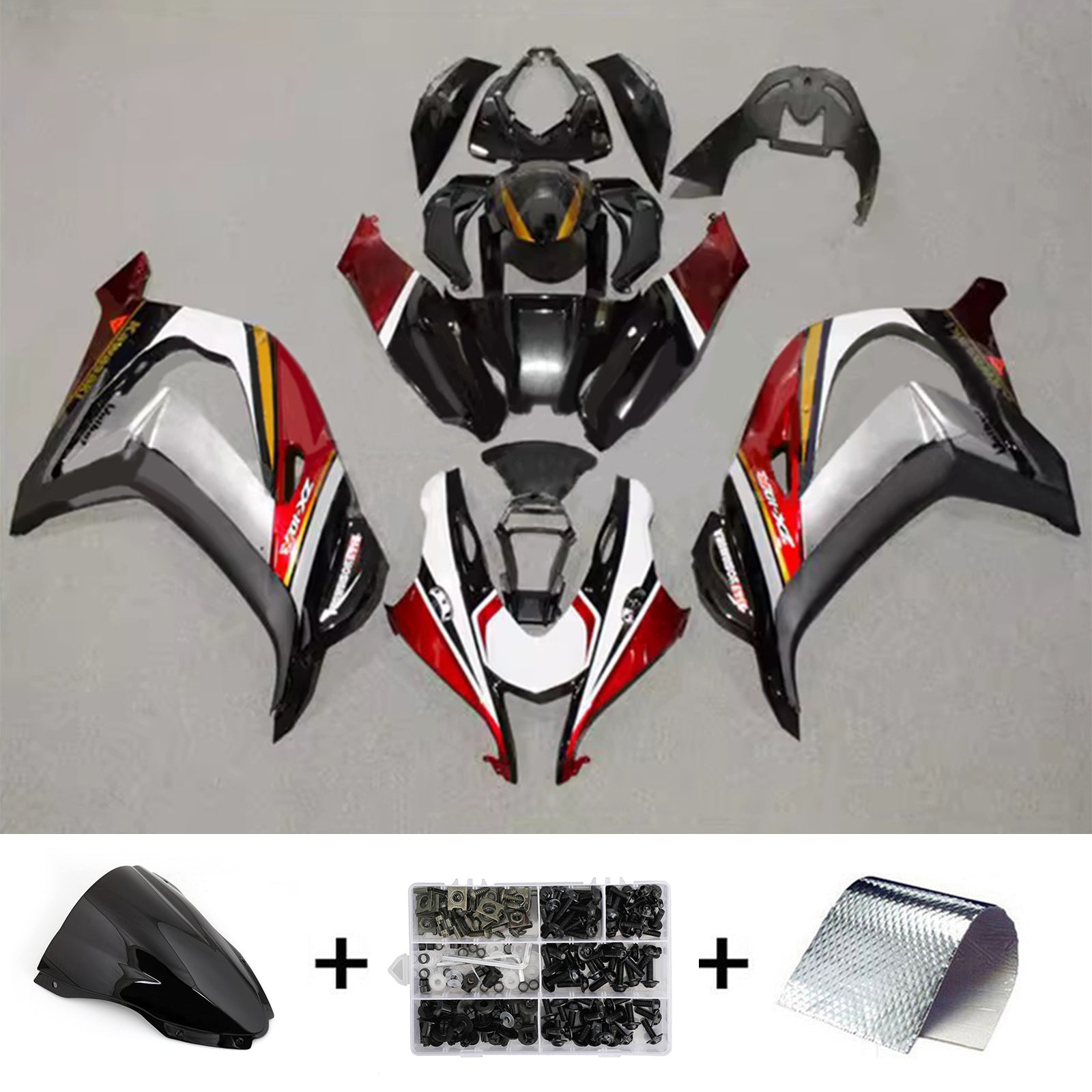 Kit de carénage injecté en plastique ABS compatible avec Kawasaki ZX10R 2016-2020