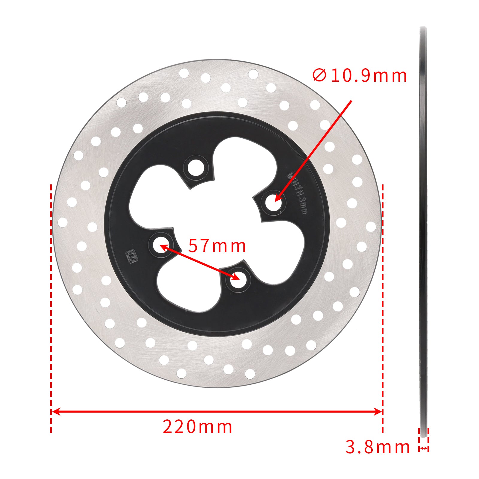 Nuevo disco de freno trasero rotor de 220 mm para motocicleta Skua 250/Brava Aquila 200