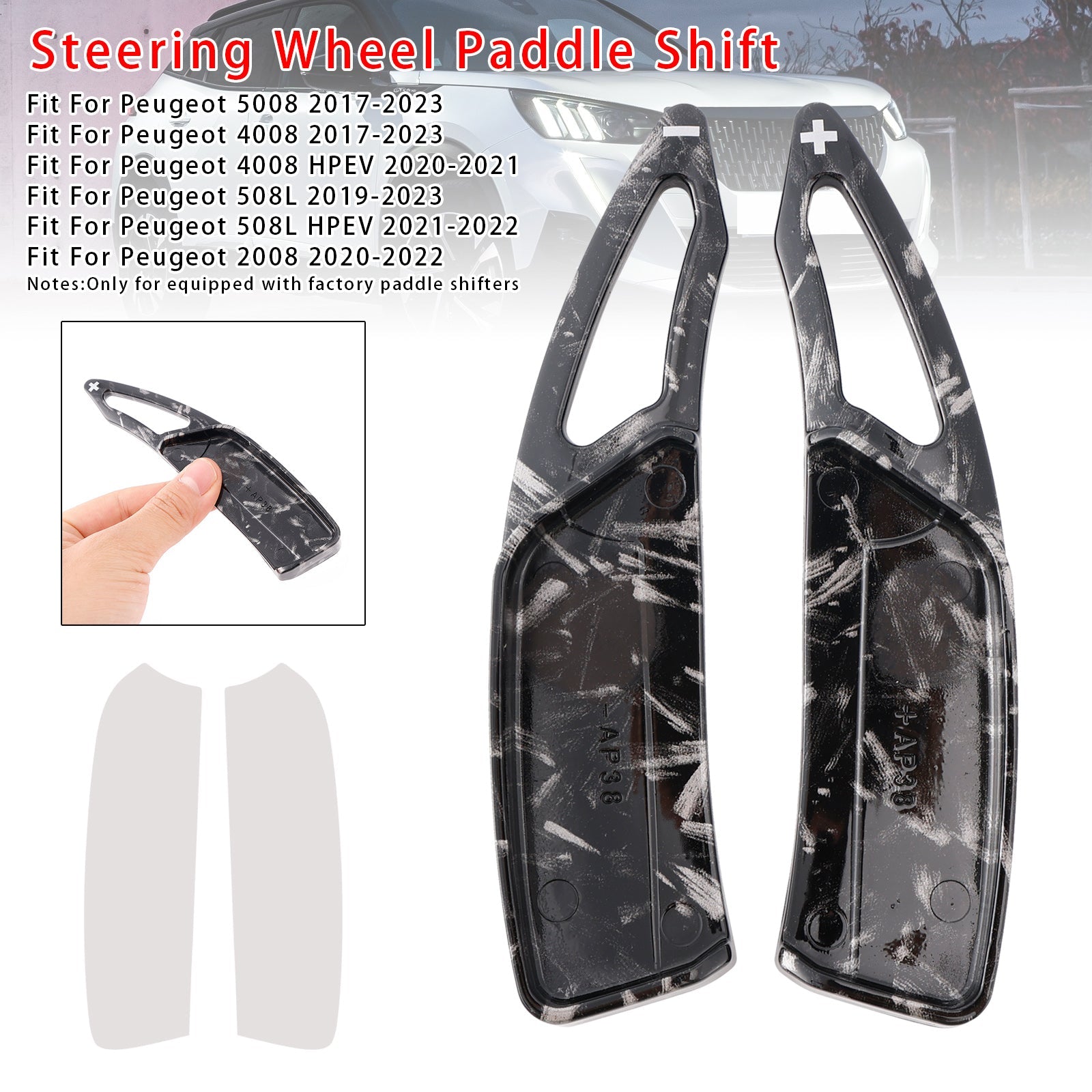 Extensión de paletas de cambio de velocidad de conducción para Peugeot 2017-2023