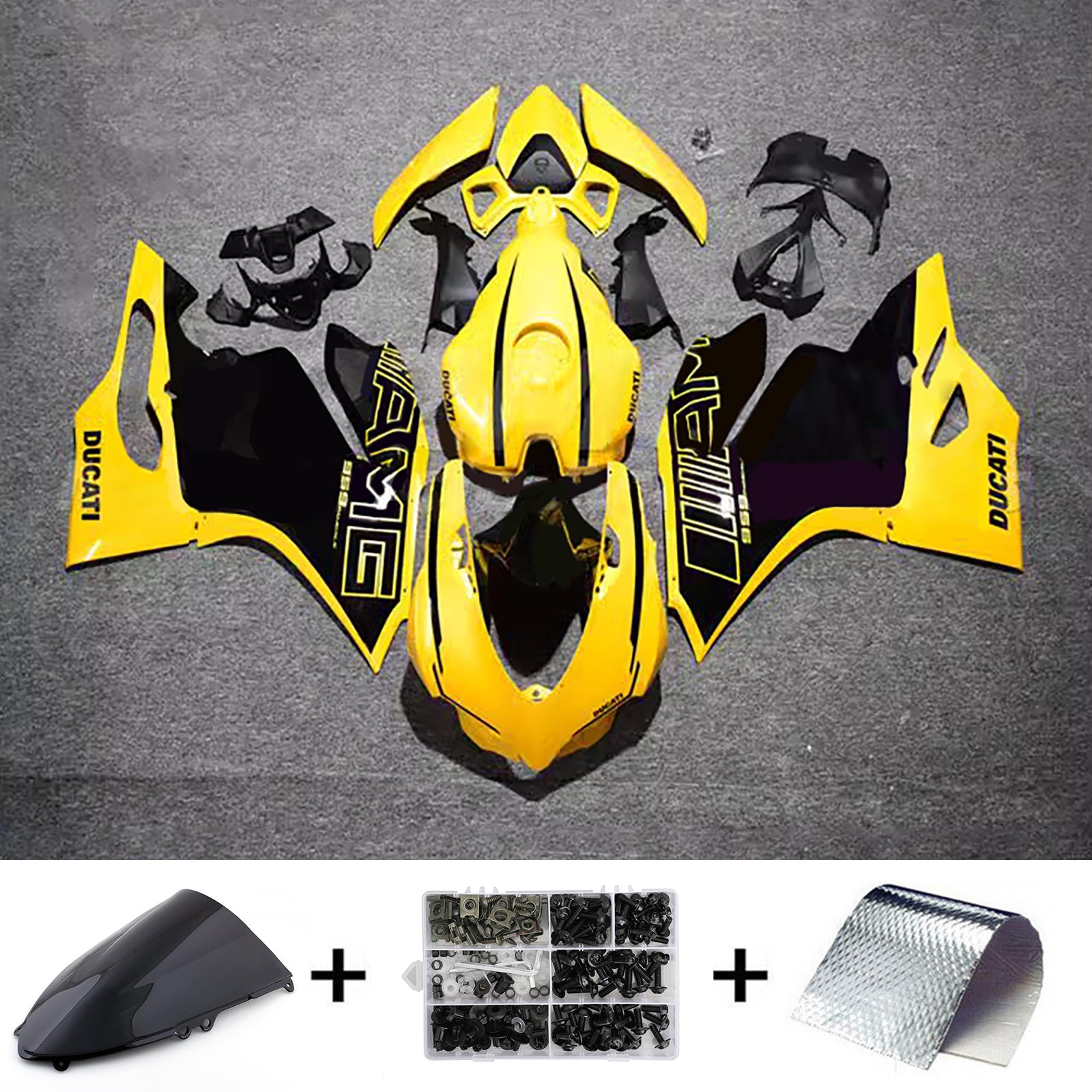 Kit de carenado de inyección de Ducati 1199 2012-2015 ABS Cuerpo de plástico