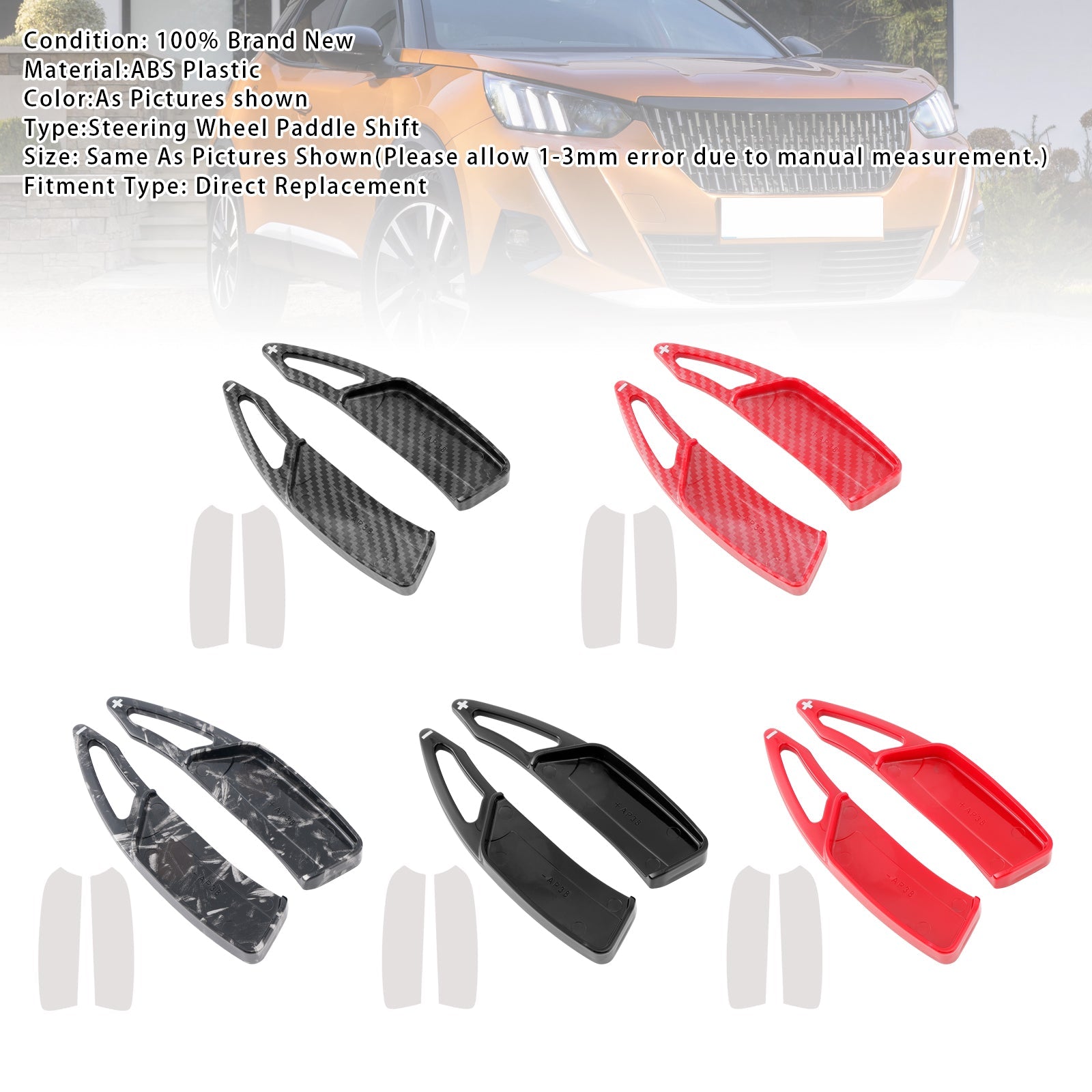 Extensión de paletas de cambio de velocidad de conducción para Peugeot 2017-2023