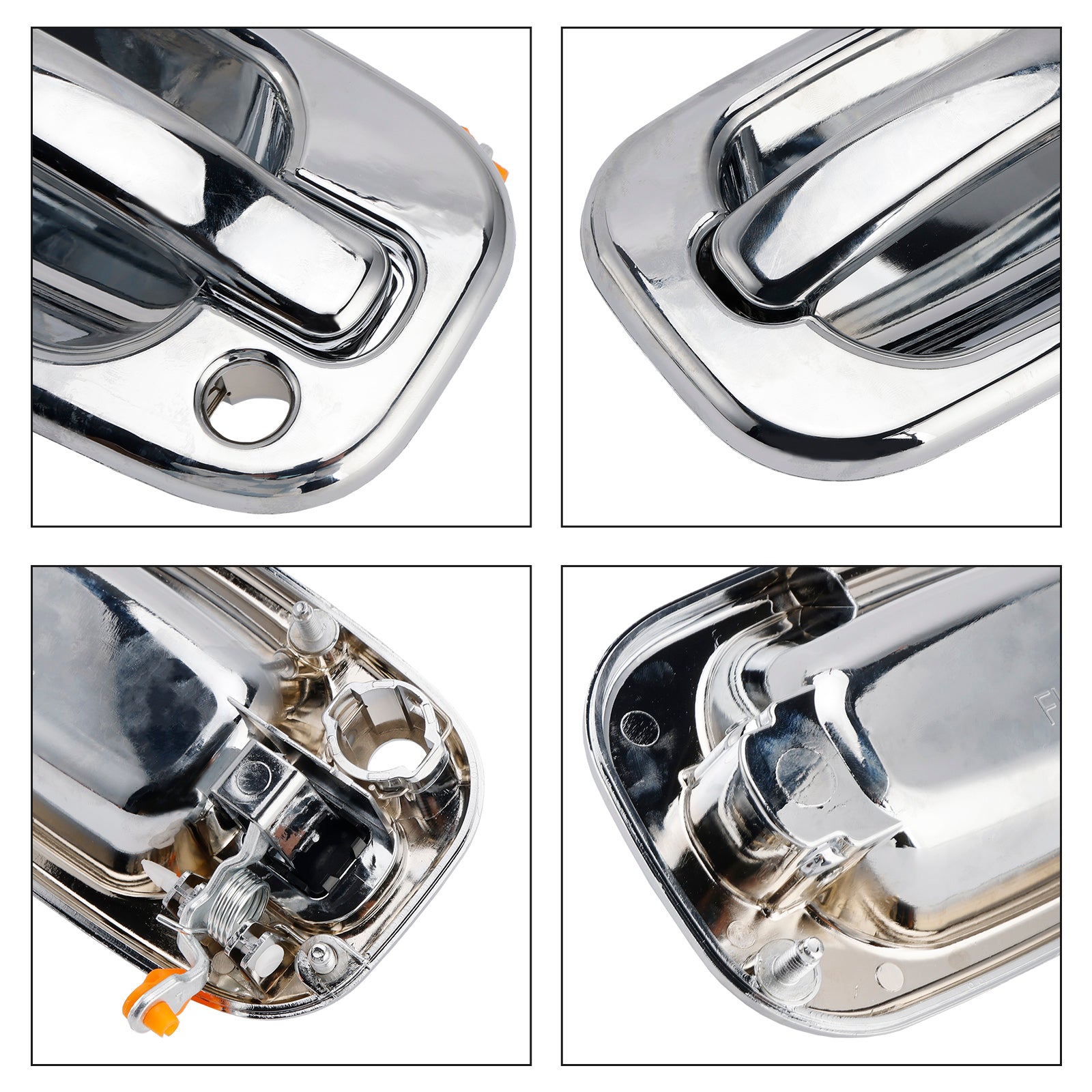 Ensemble de 4 poignées de porte extérieures avant chromées pour Chevy GMC Silverado 99-06