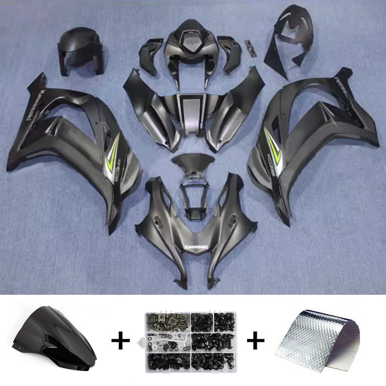 Kit de carenado inyectado de plástico ABS compatible con Kawasaki ZX10R 2016-2020
