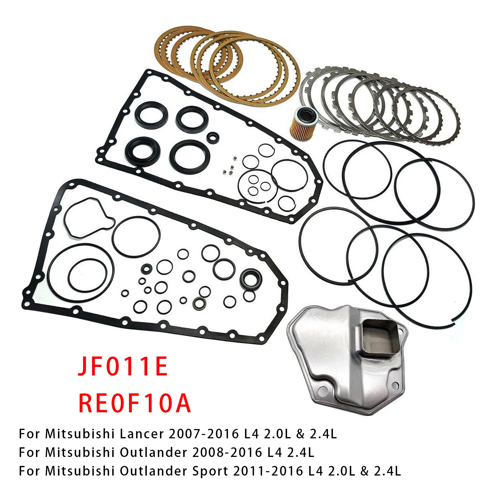 Kit de reconstruction de transmission automatique CVT RE0F10A JF011E pour NISSAN Mitsubishi