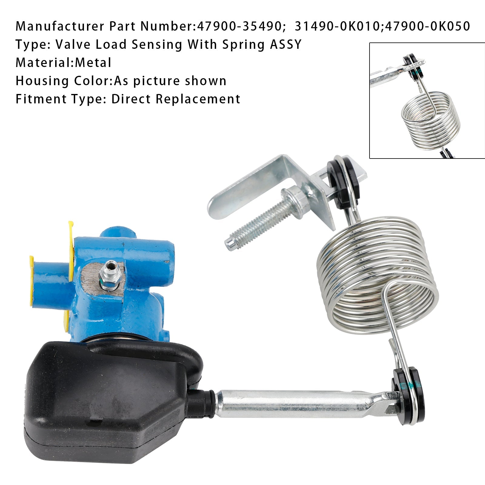 Válvula de detección de carga de freno con resorte para Toyota 4Runner 1995-2002, referencia 47900-35490