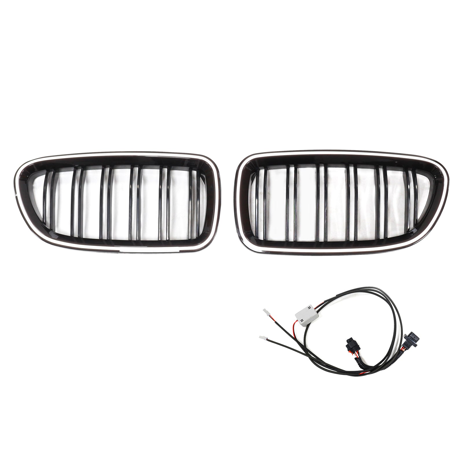 01.2009-10.2016 BMW Série 5 F10 Berline Grille de pare-chocs en forme de rein Noir brillant 51137203649 51137203203