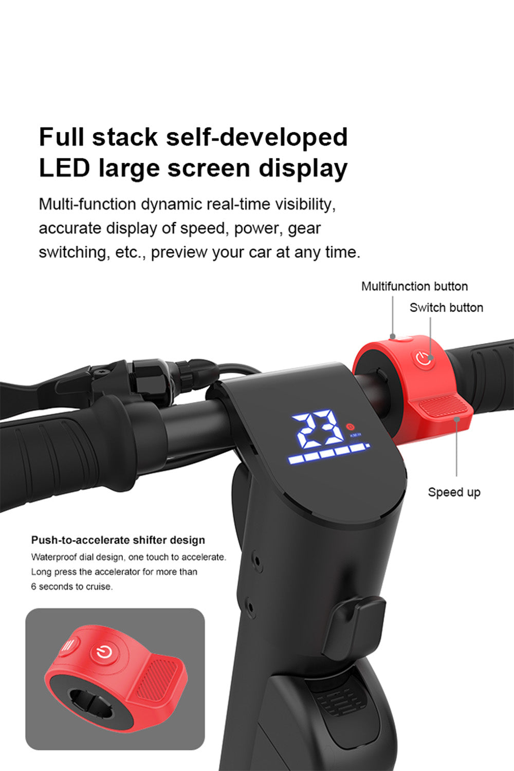 10-calowa składana hulajnoga elektryczna z napędem tylnym i amortyzacją ze stopu aluminium dla dorosłych