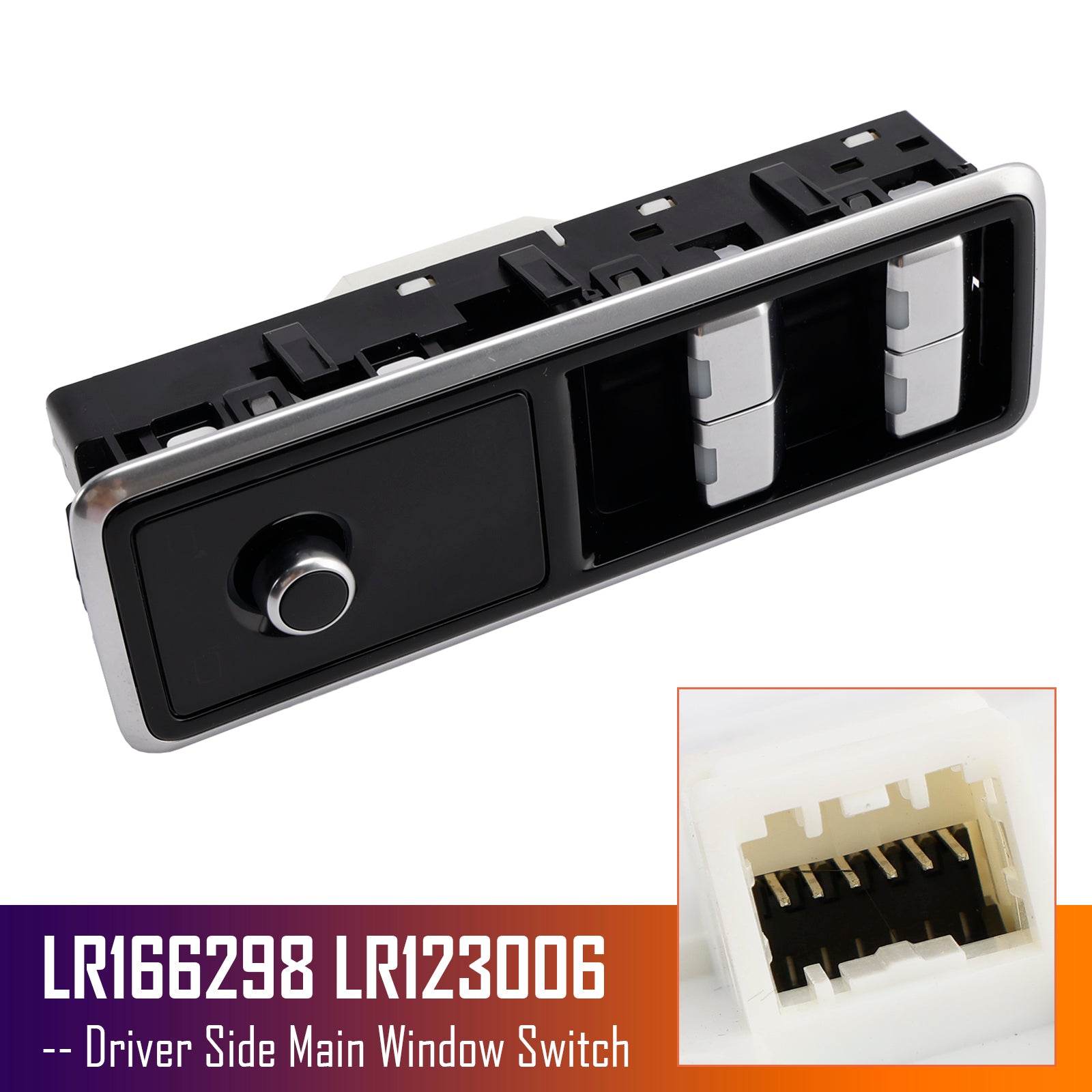 Interrupteur de vitre côté conducteur pour Range Rover Vogue 2018, 2019 et 2020 (LR166298, LR123006)