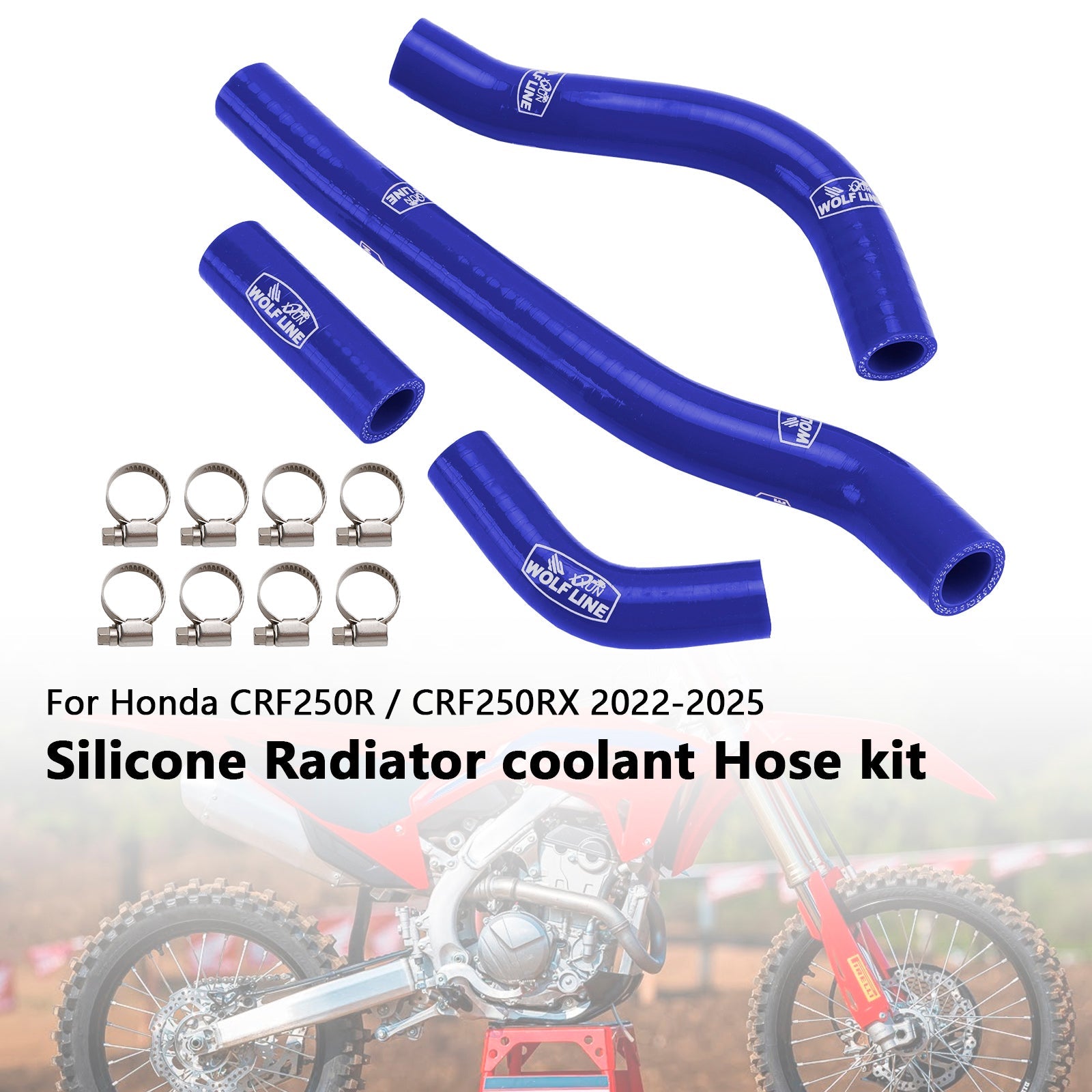 Durite de refroidissement en silicone pour radiateur Honda CRF250R et CRF250RX (2022-2025)
