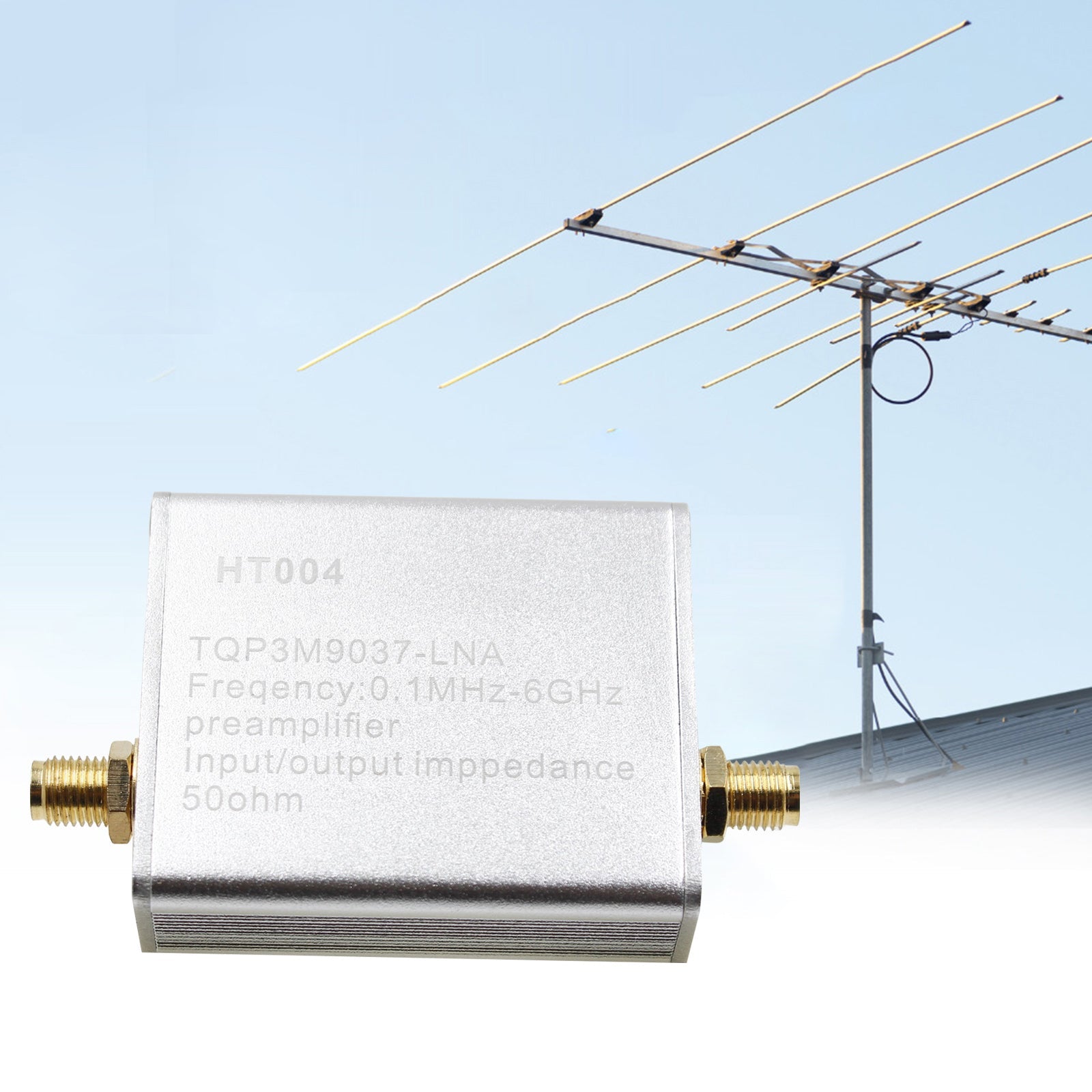 Täyskaistainen matalakohinainen vahvistin 100K-6GHz High Gain Tehoesivahvistin 20dB HT004