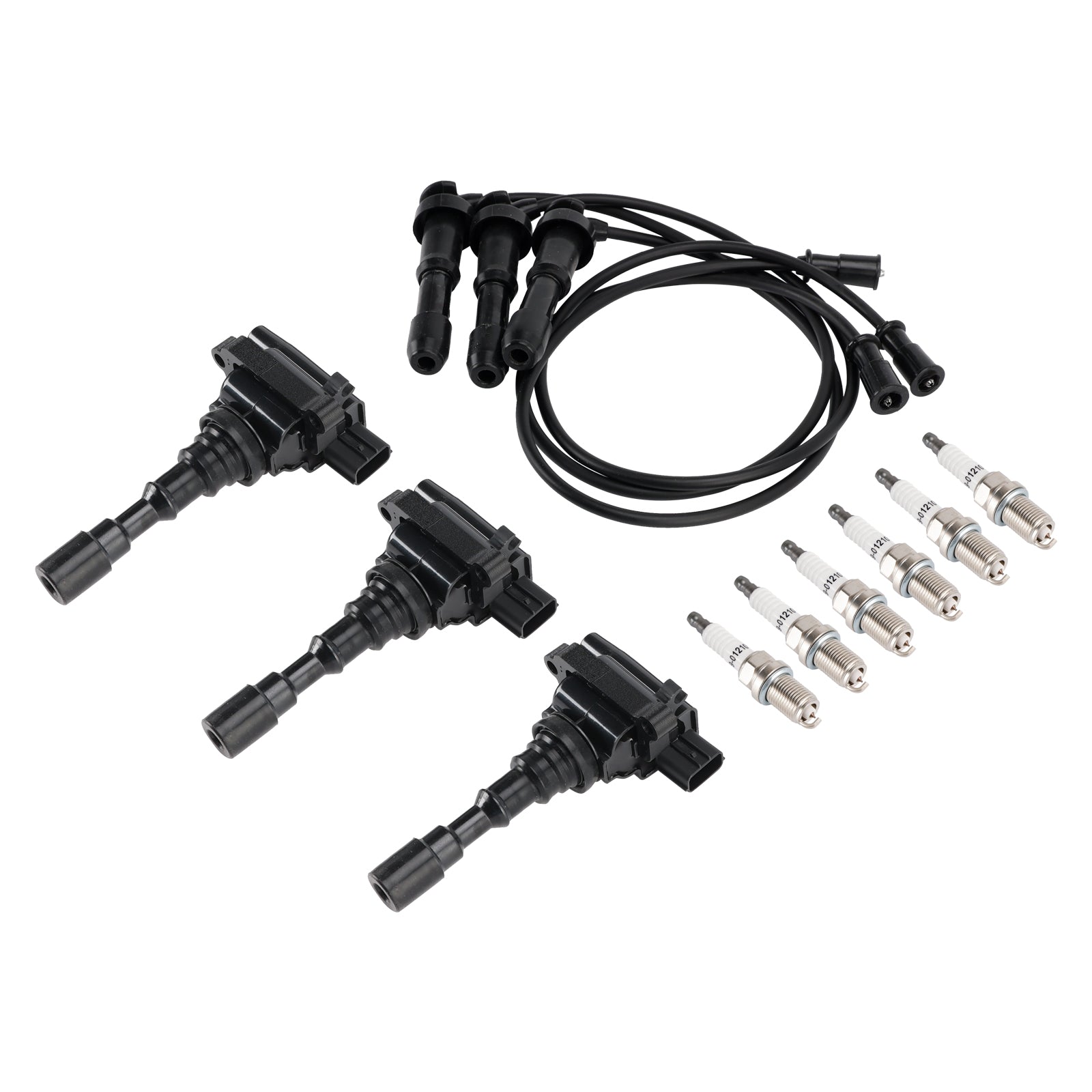 Kia Sorento 3.5L V6 2003-2006 :3 carretes de'encendido, 6 bujías y 3 cables UF431