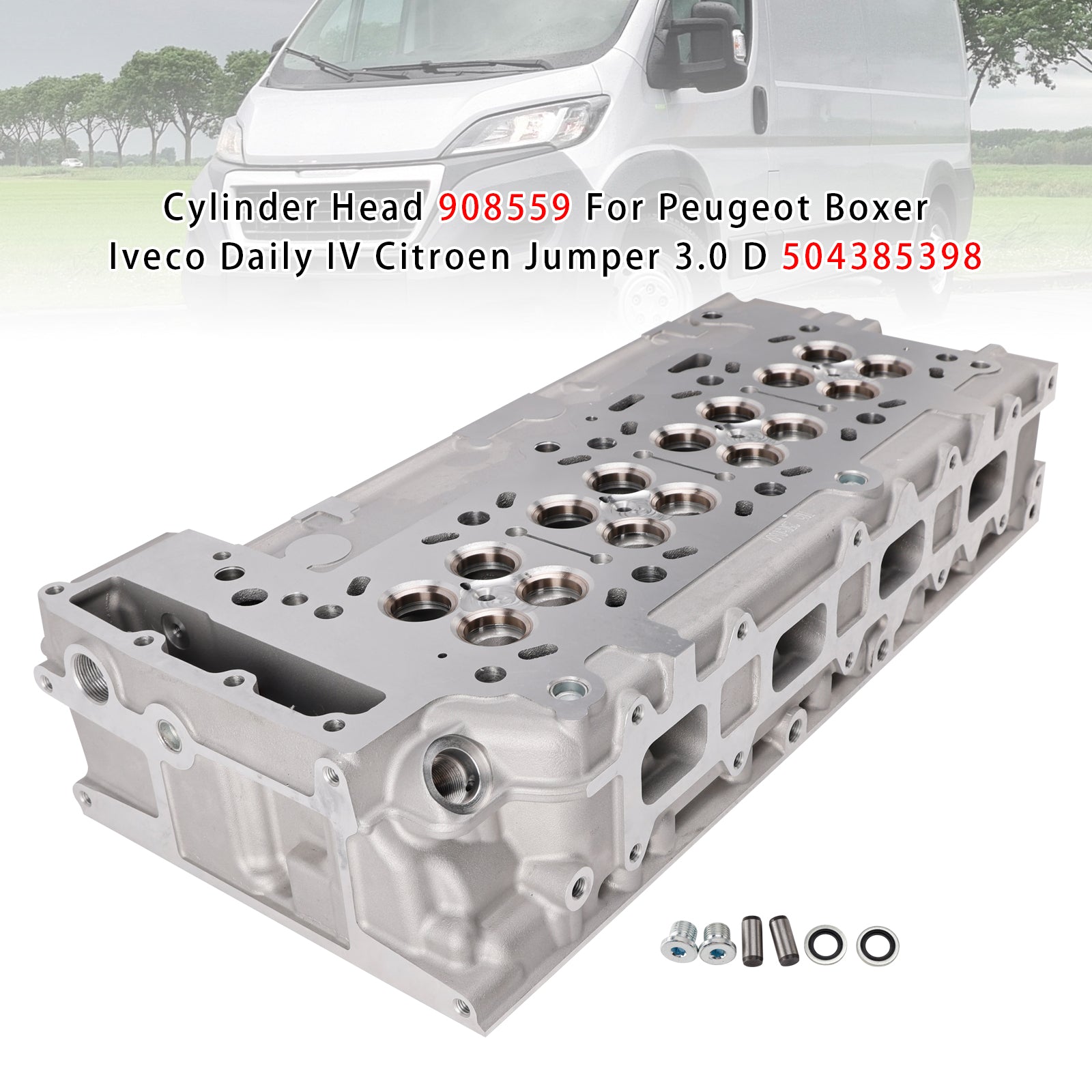 Głowa cylindra 908559 dla Peugeot Boxer Iveco Daily IV Citroen Jumper 3.0 D