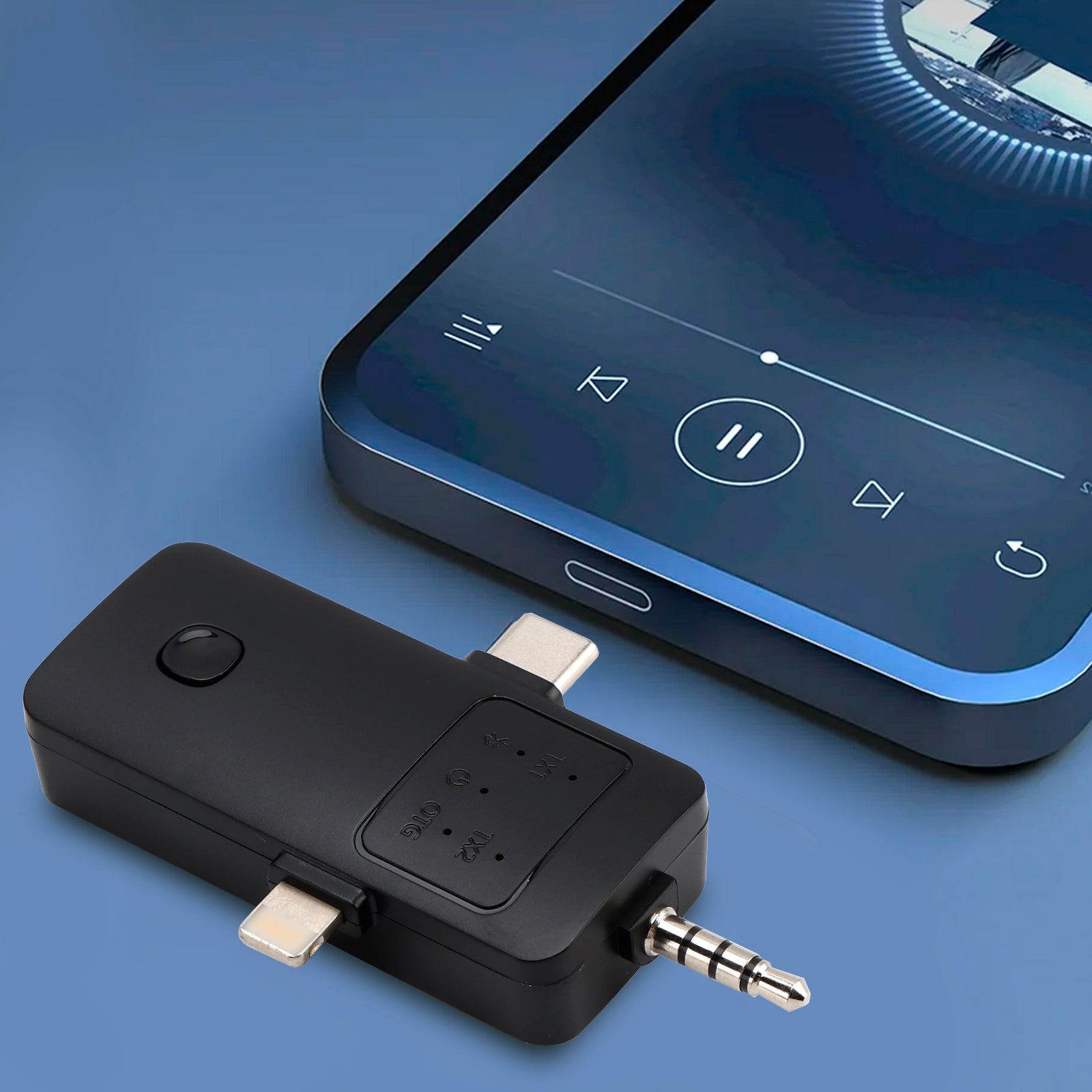 Carte son sans fil complète avec tour de cou et écouteurs pour streaming en direct compatibles avec téléphone, PC et TV