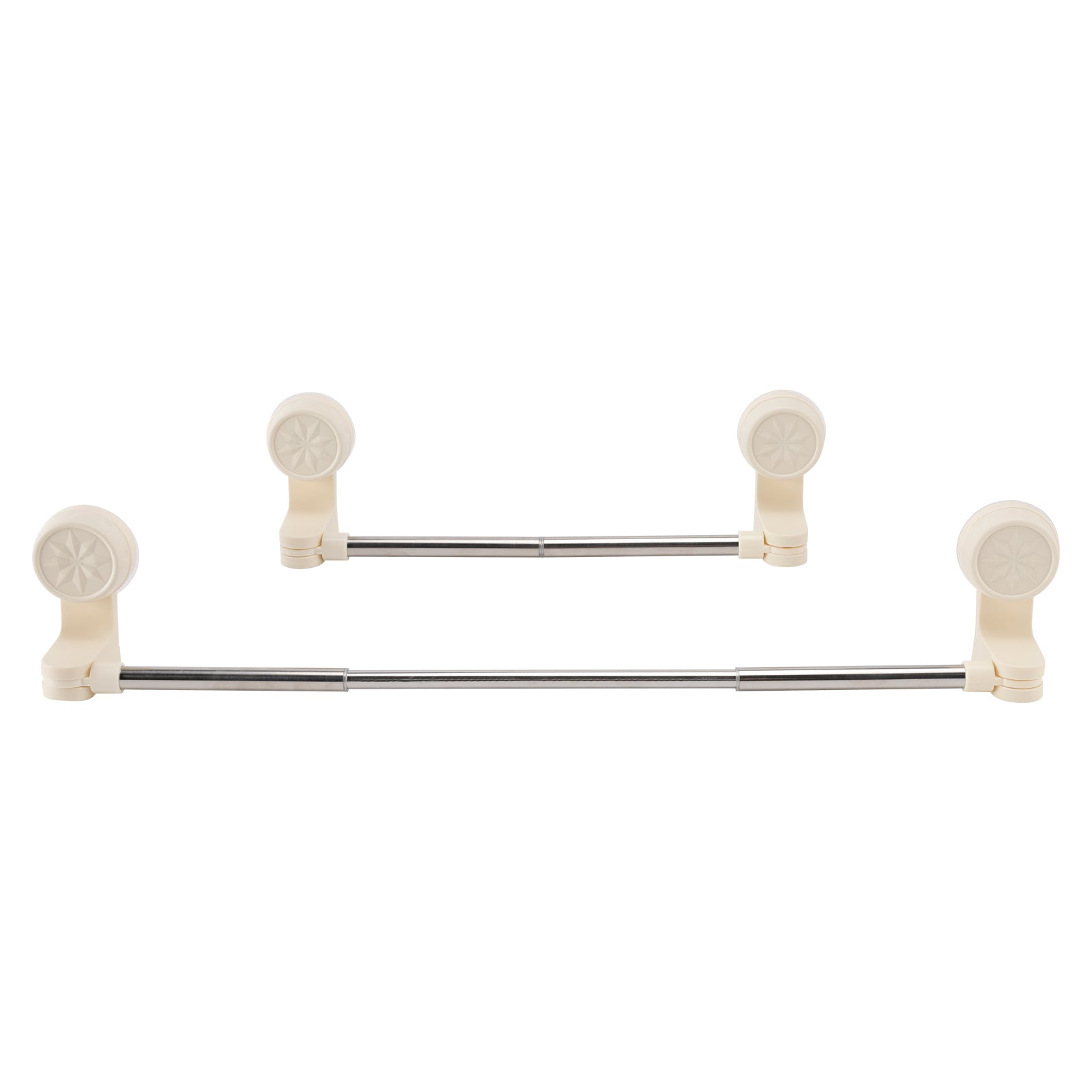 2 opbergstangen&RV-douchehoek verstelbare roestvrijstalen staaf 11,8-23,6 inch