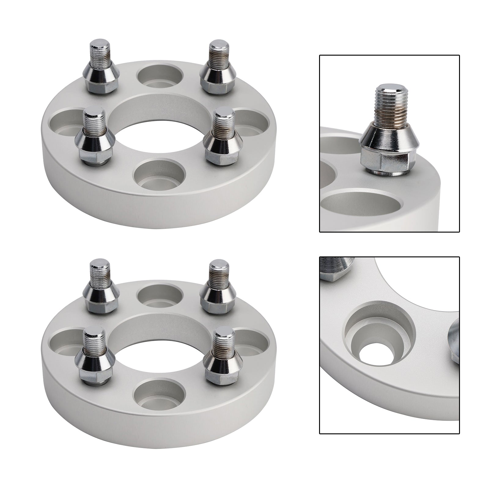 Kit d'entretoises de roue de 1 pouce, écrous de roue argentés pour voiturettes de golf Yamaha, Club Car et Ezgo