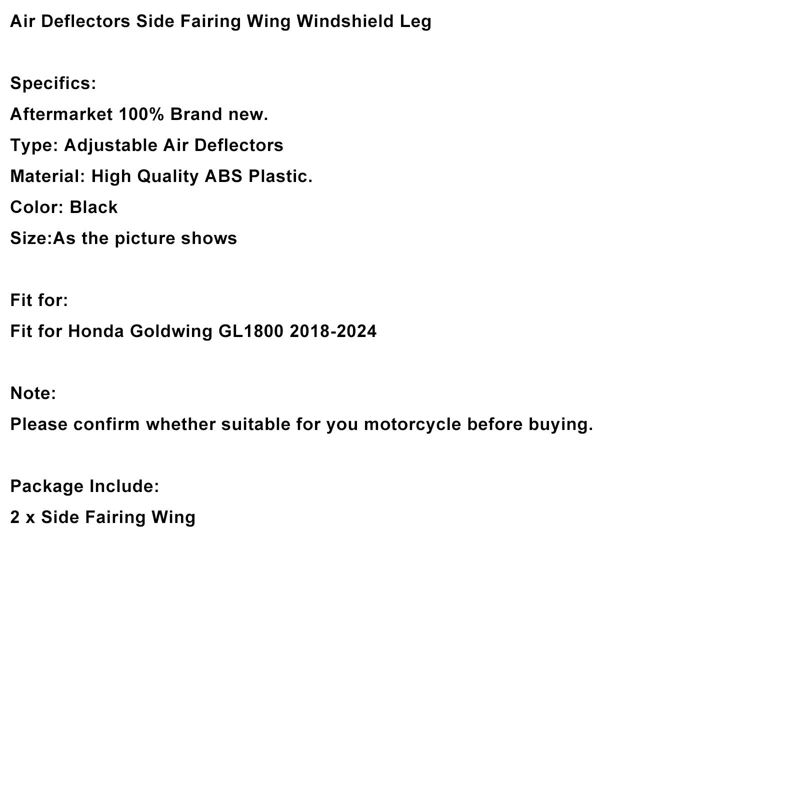 Deflektorji&Stranske obloge za Honda Goldwing GL1800 (2018-2024) - Stranska obloga - Podstavek za vetrobransko steklo