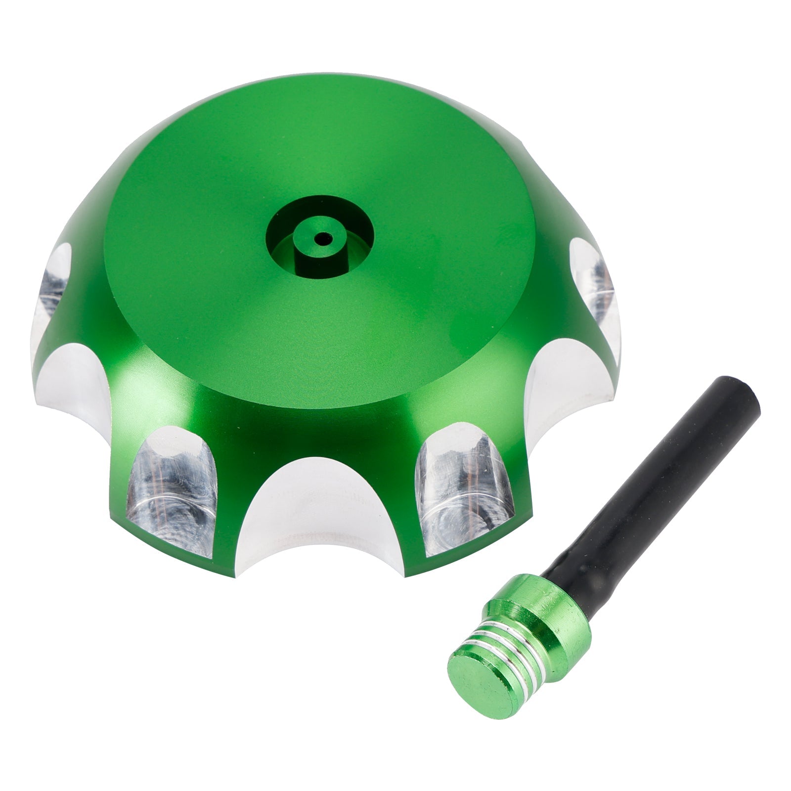 Aluminium Gas Tankdop Met Vent Groen Voor Kawasaki KX65 KX85 KX100 KX125 2000-2013