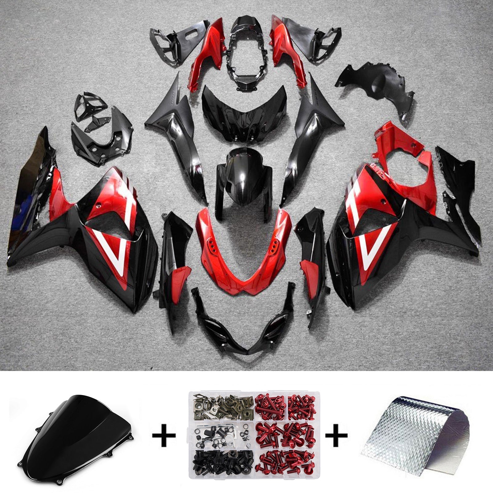 Komplet oklepa z vbrizgano ABS plastiko za Suzuki GSXR1000 2009-2016 K9