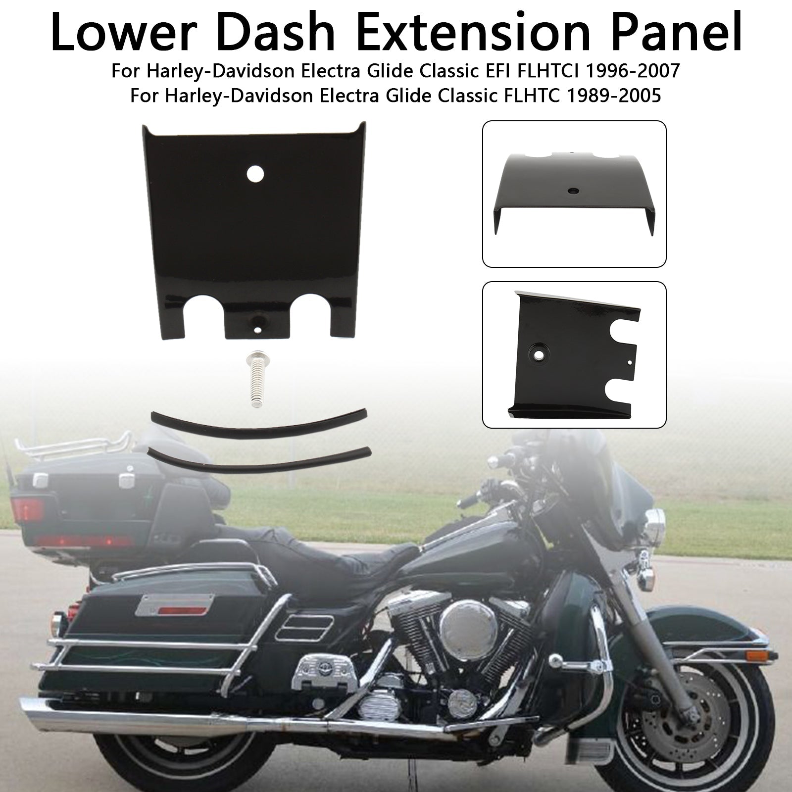 Lower Dashboard Extension Panel voor Electra Glide Road Glide FLHT FLTC 89-07